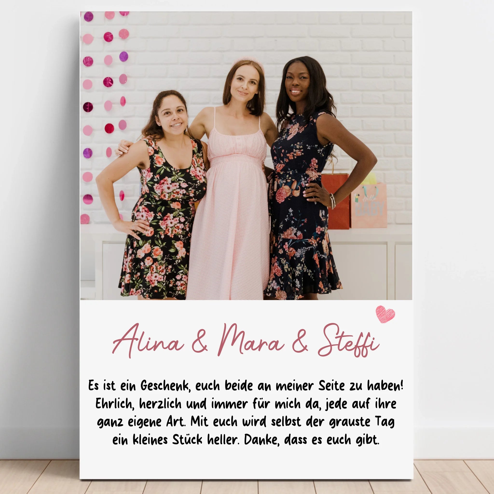 3 Freundinnen Foto Geschenk Poster gestalten - Prinolla