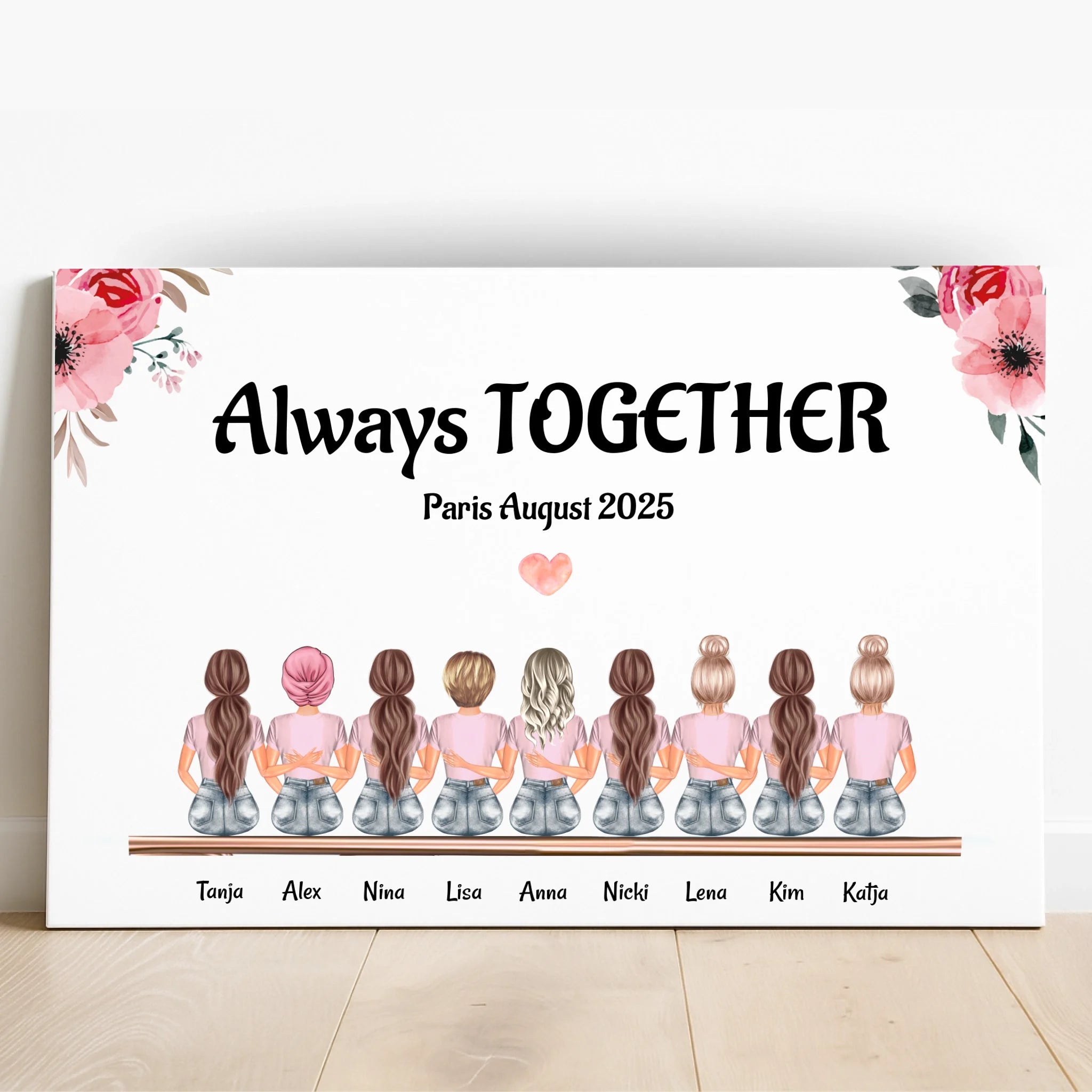 9 Mädchen Illustration Poster Geschenk gestalten - Prinolla