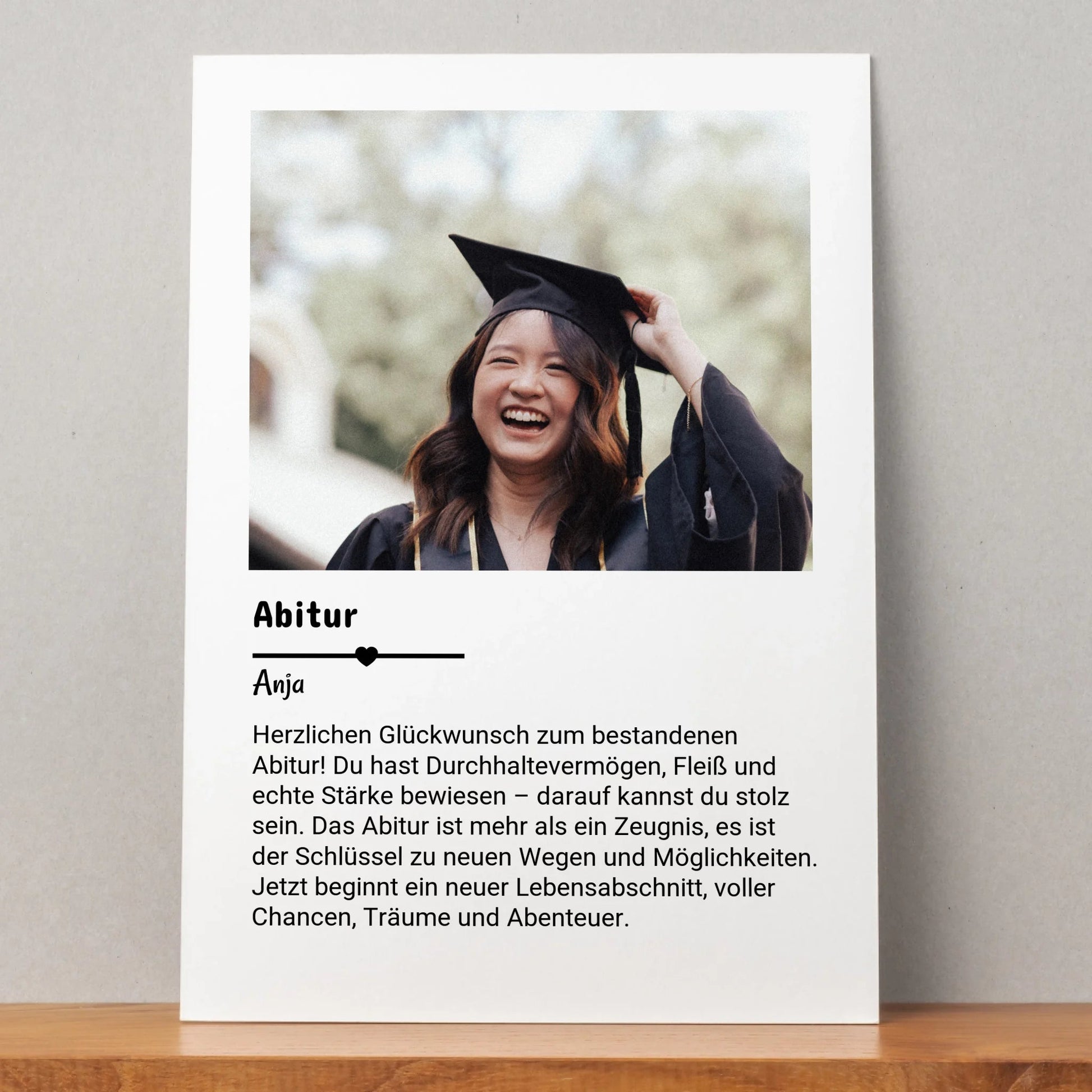 Abi Geschenk Foto mit Text personalisiert - Prinolla