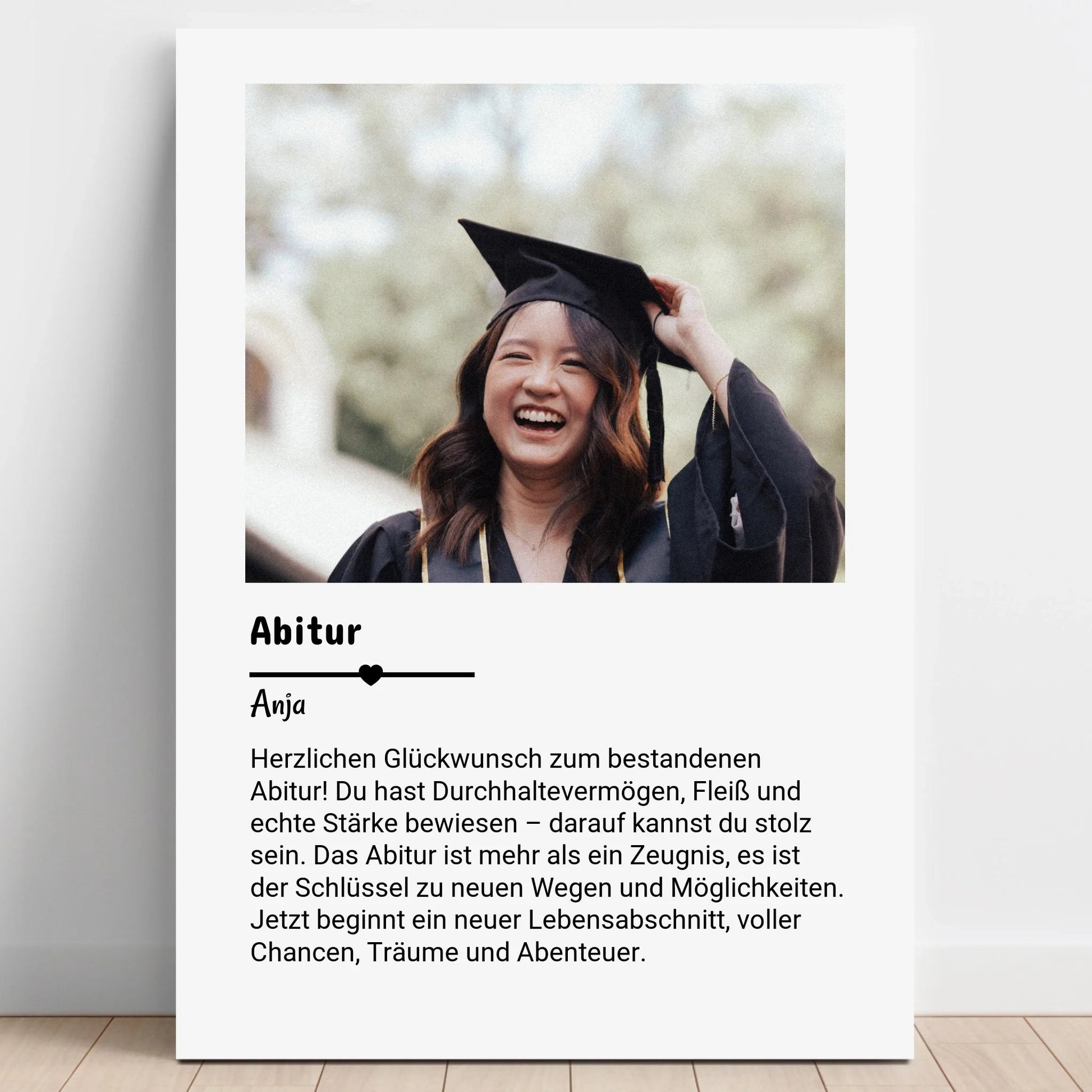 Abi Geschenk Foto mit Text personalisiert - Prinolla