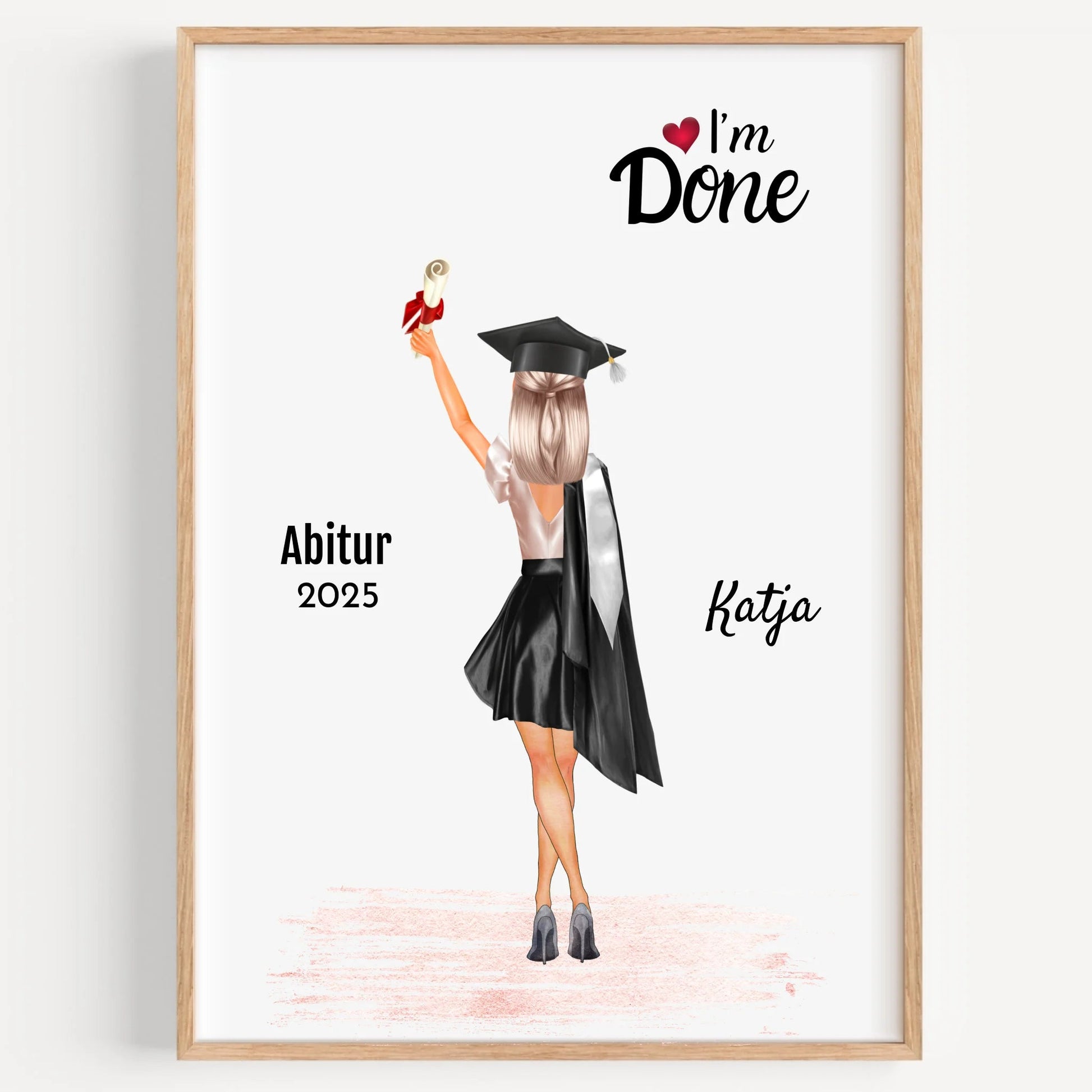 Abitur Abschlussgeschenk Poster für Sie - Prinolla