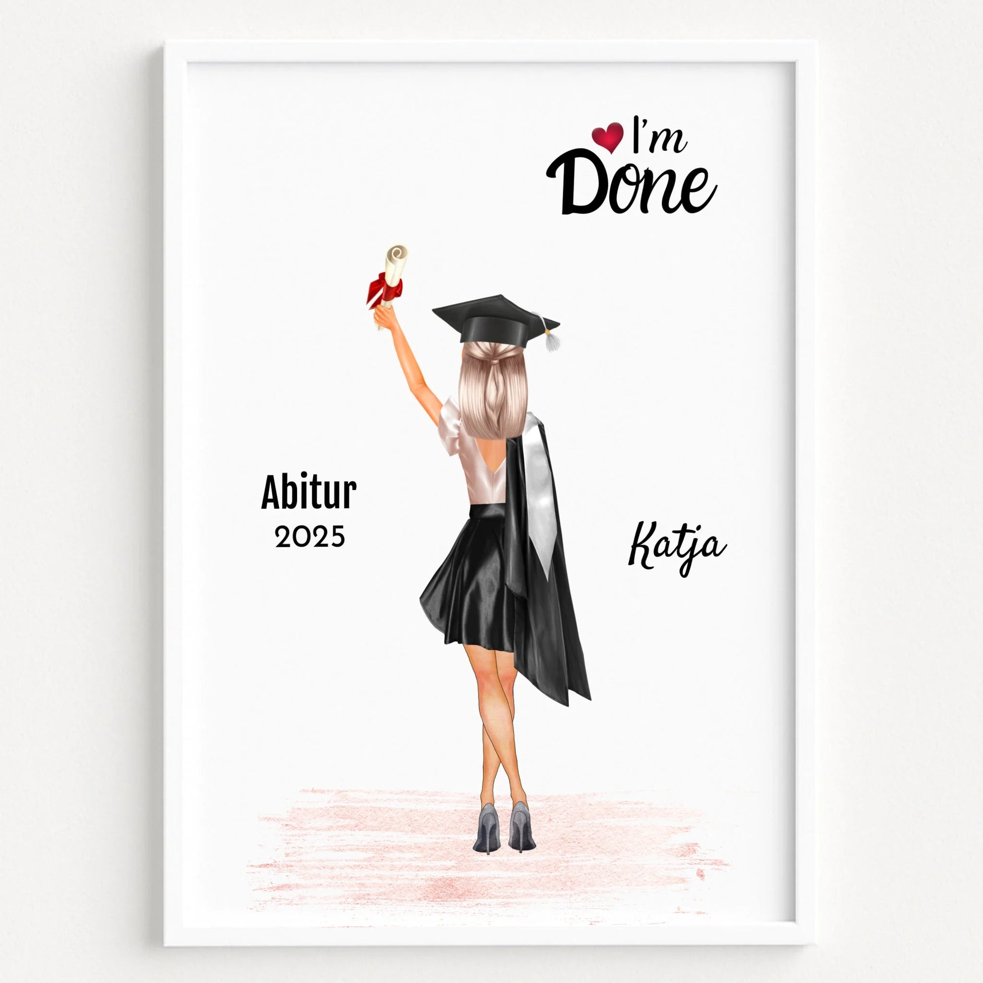 Abitur Abschlussgeschenk Poster für Sie - Prinolla