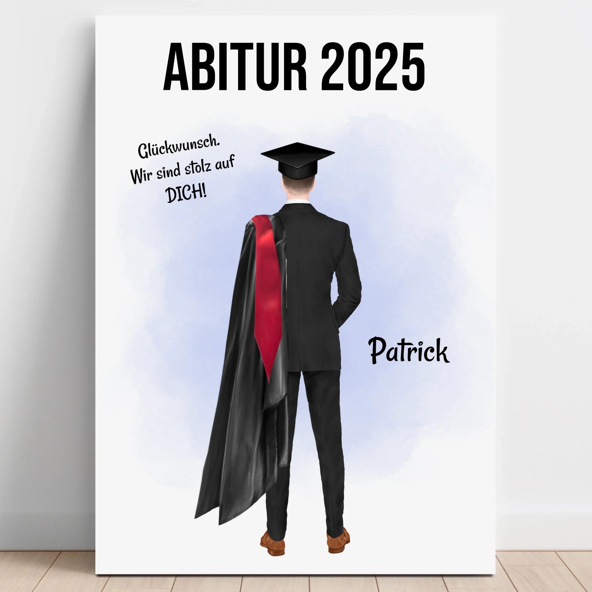 Abitur bestanden Bild Geschenk Mann personalisieren - Prinolla