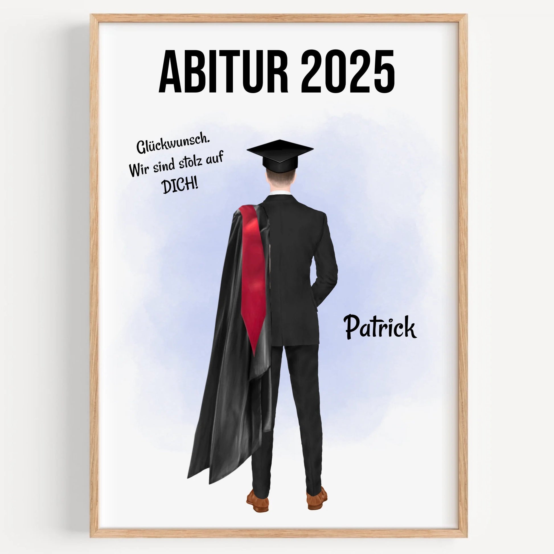 Abitur bestanden Bild Geschenk Mann personalisieren - Prinolla