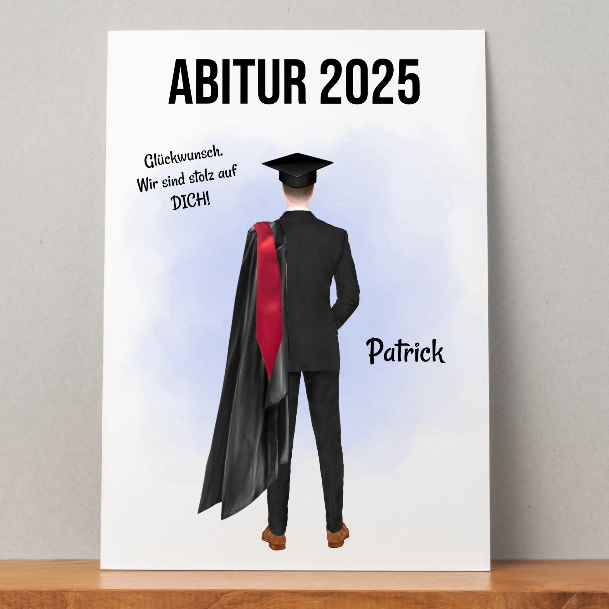 Abitur bestanden Bild Geschenk Mann personalisieren - Prinolla
