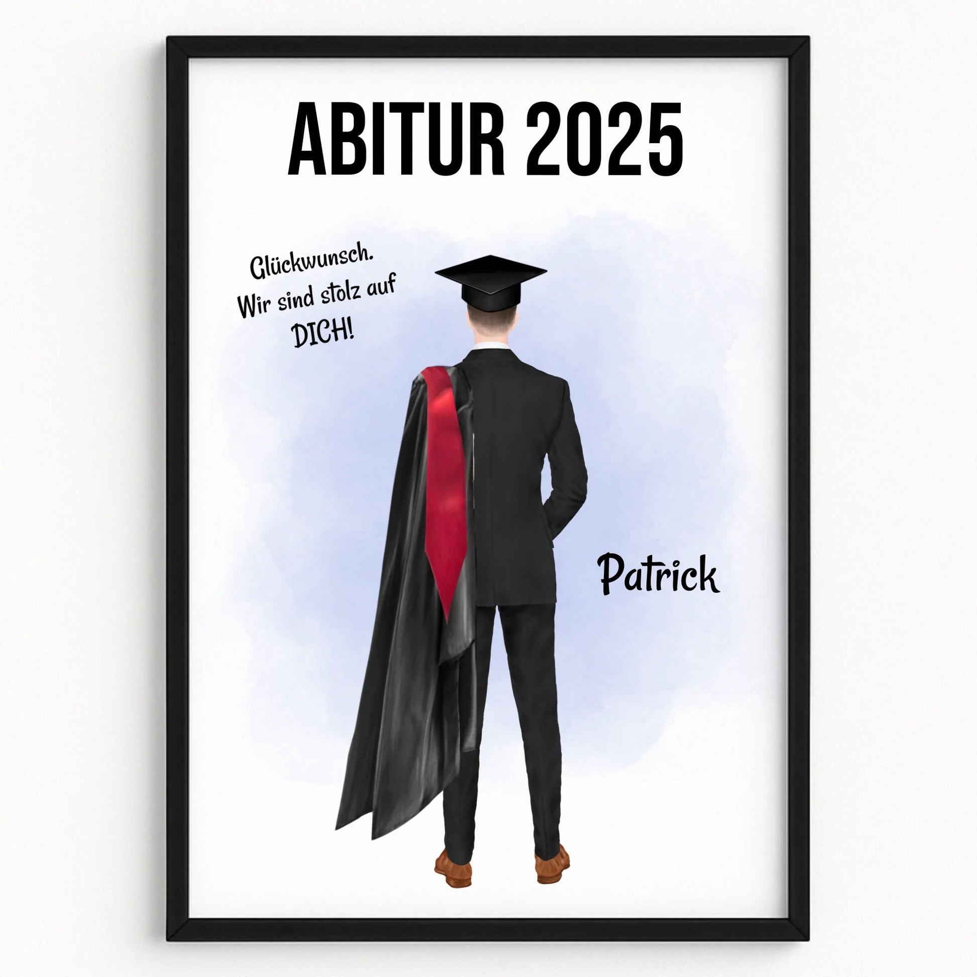 Abitur bestanden Bild Geschenk Mann personalisieren - Prinolla