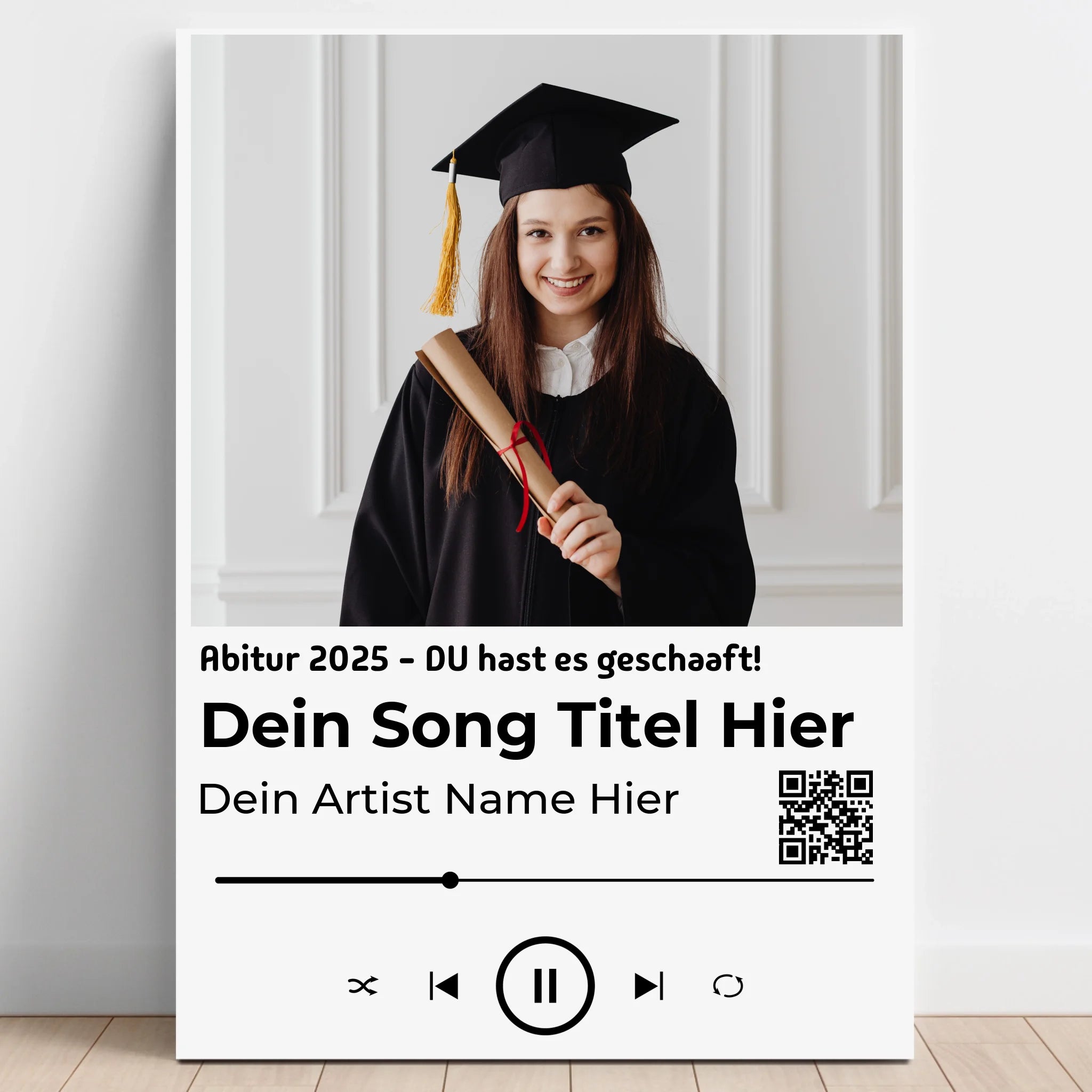 Abitur Foto Geschenk Musikposter personalisiert - Prinolla