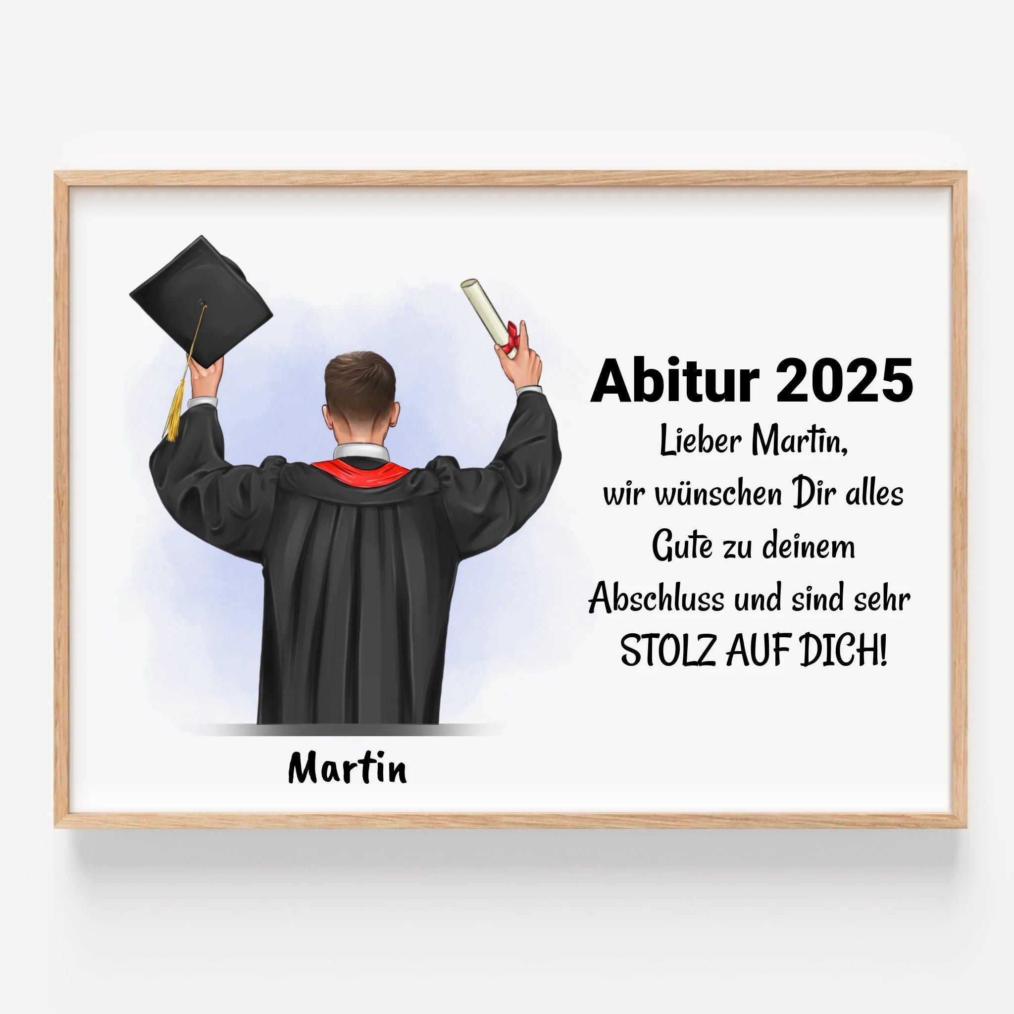 Abitur Geschenk Junge Poster von Eltern & Großeltern - Prinolla