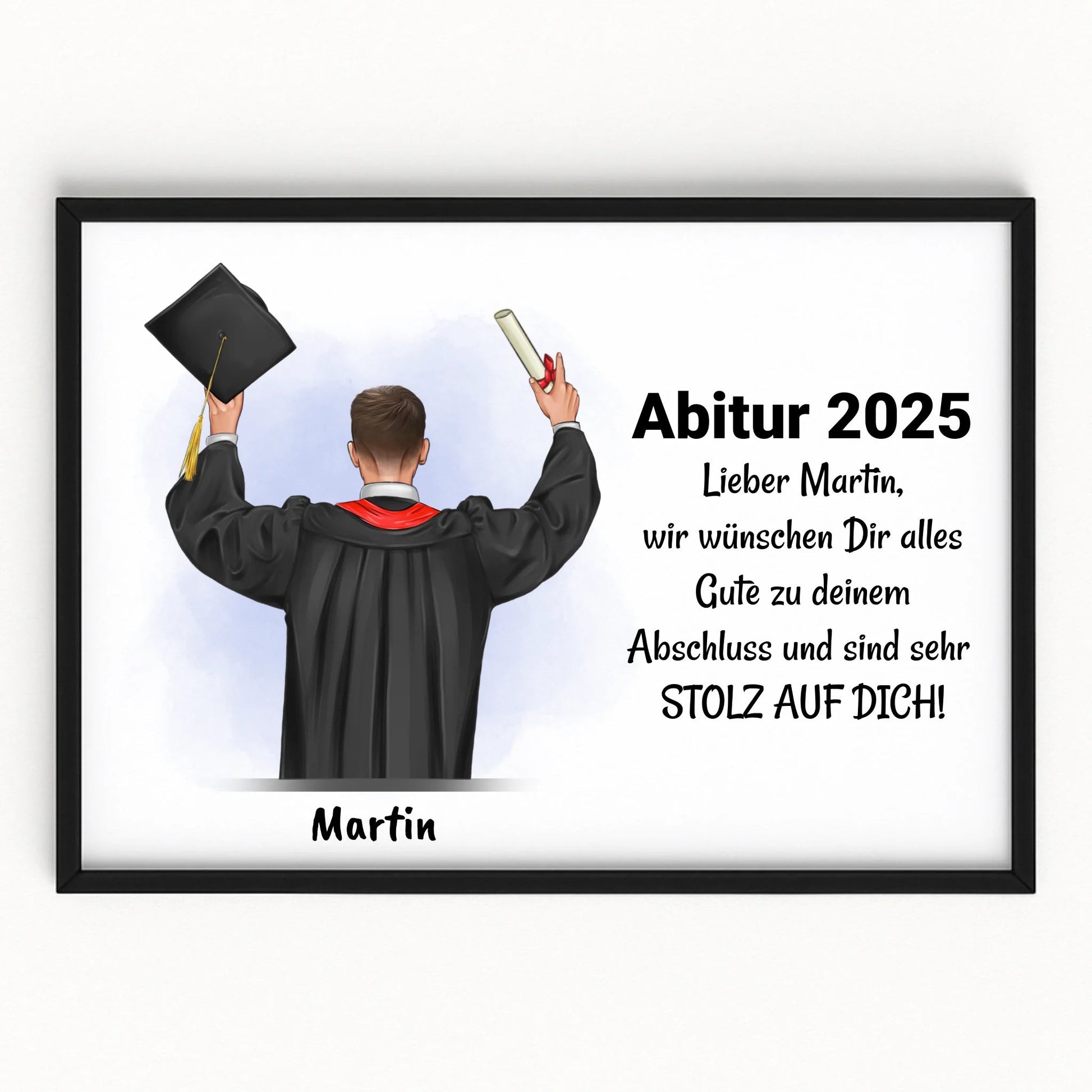 Abitur Geschenk Junge Poster von Eltern & Großeltern - Prinolla