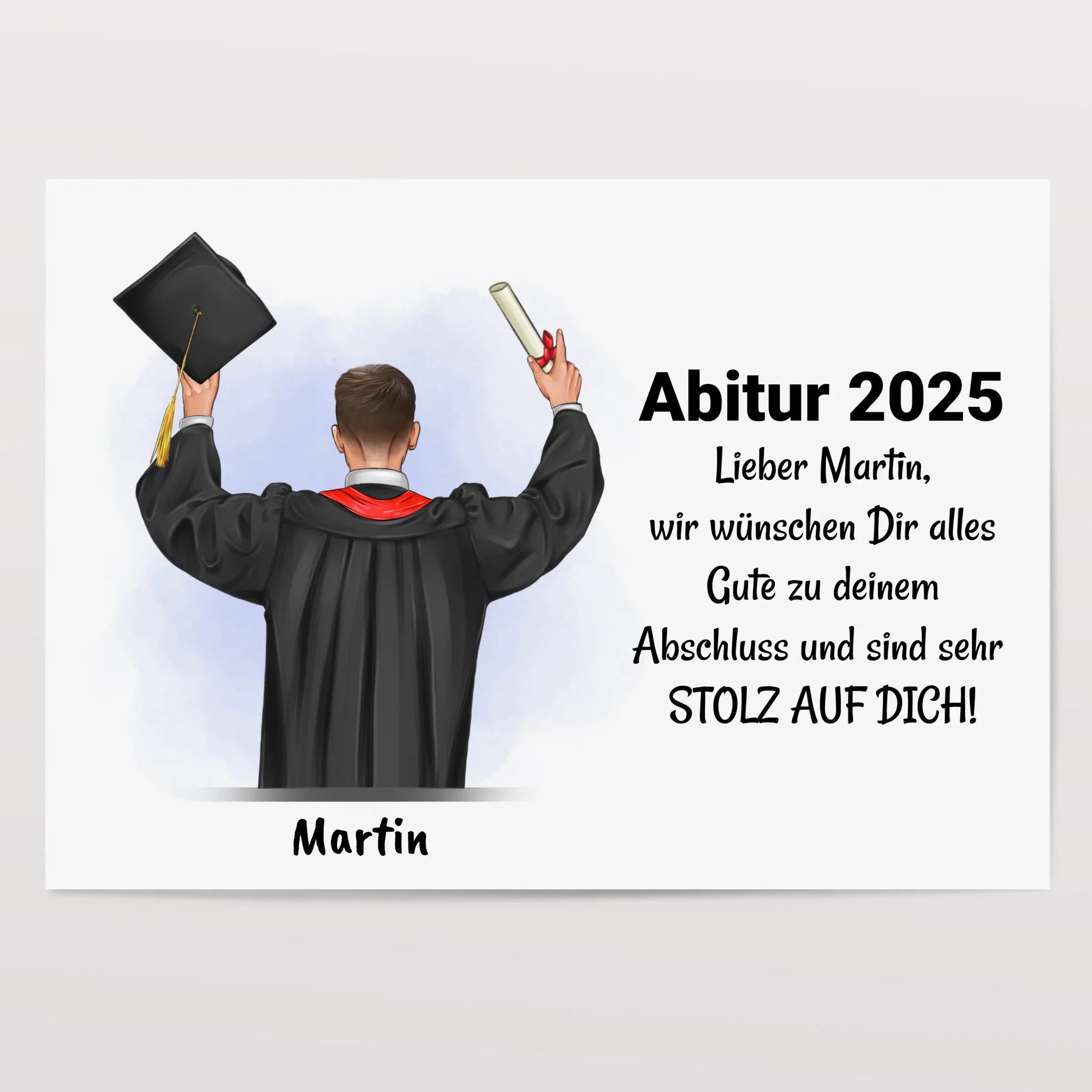 Abitur Geschenk Junge Poster von Eltern & Großeltern - Prinolla