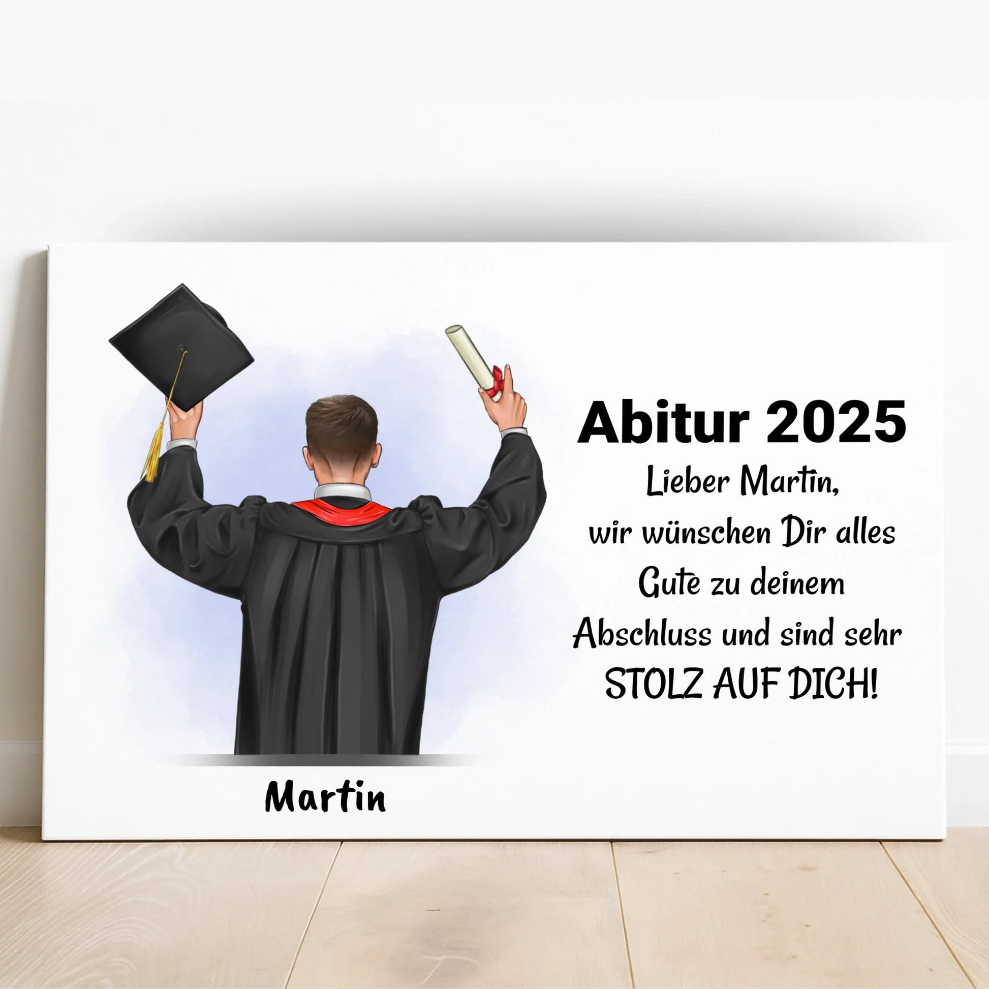 Abitur Geschenk Junge Poster von Eltern & Großeltern - Prinolla