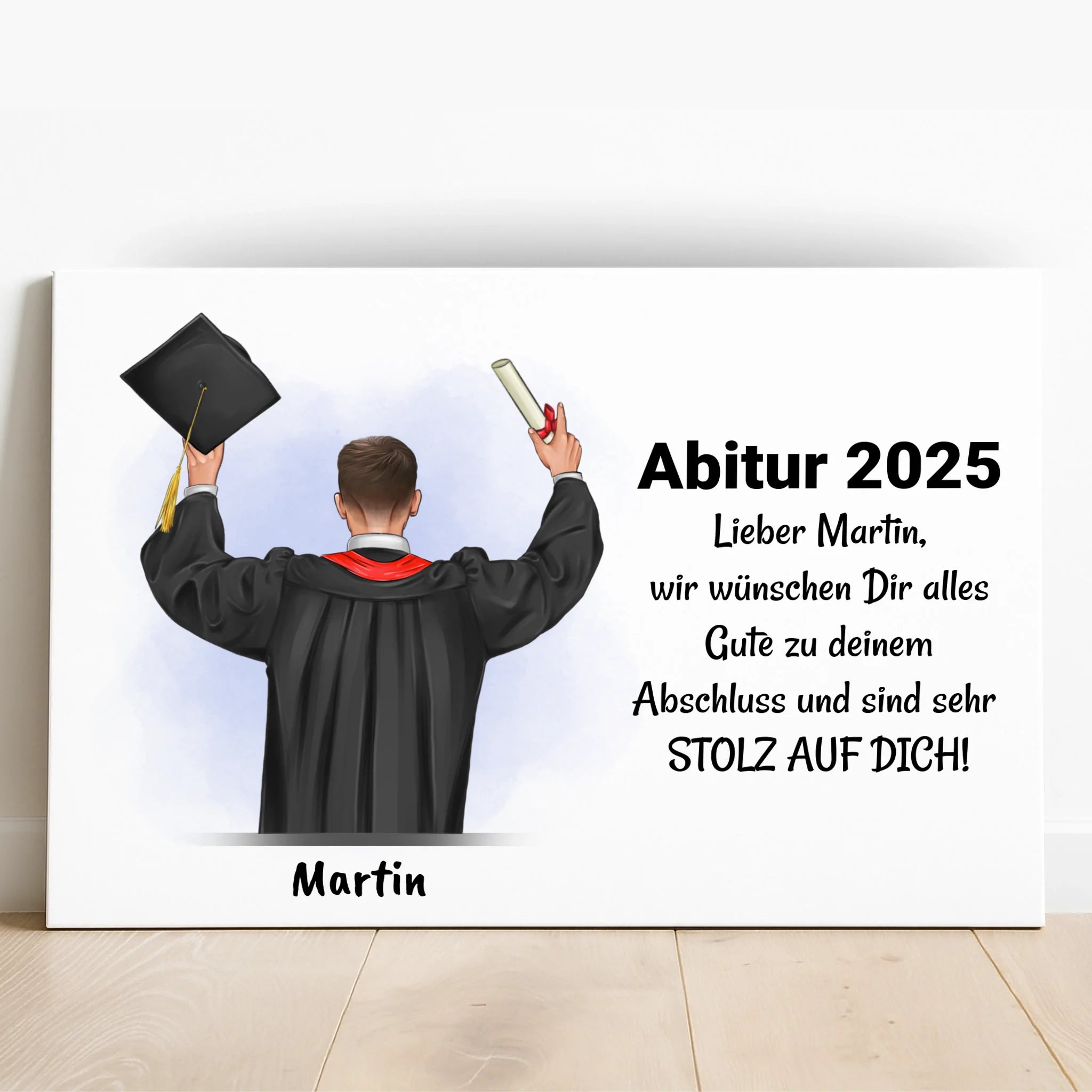 Abitur Geschenk Junge Poster von Eltern & Großeltern - Prinolla