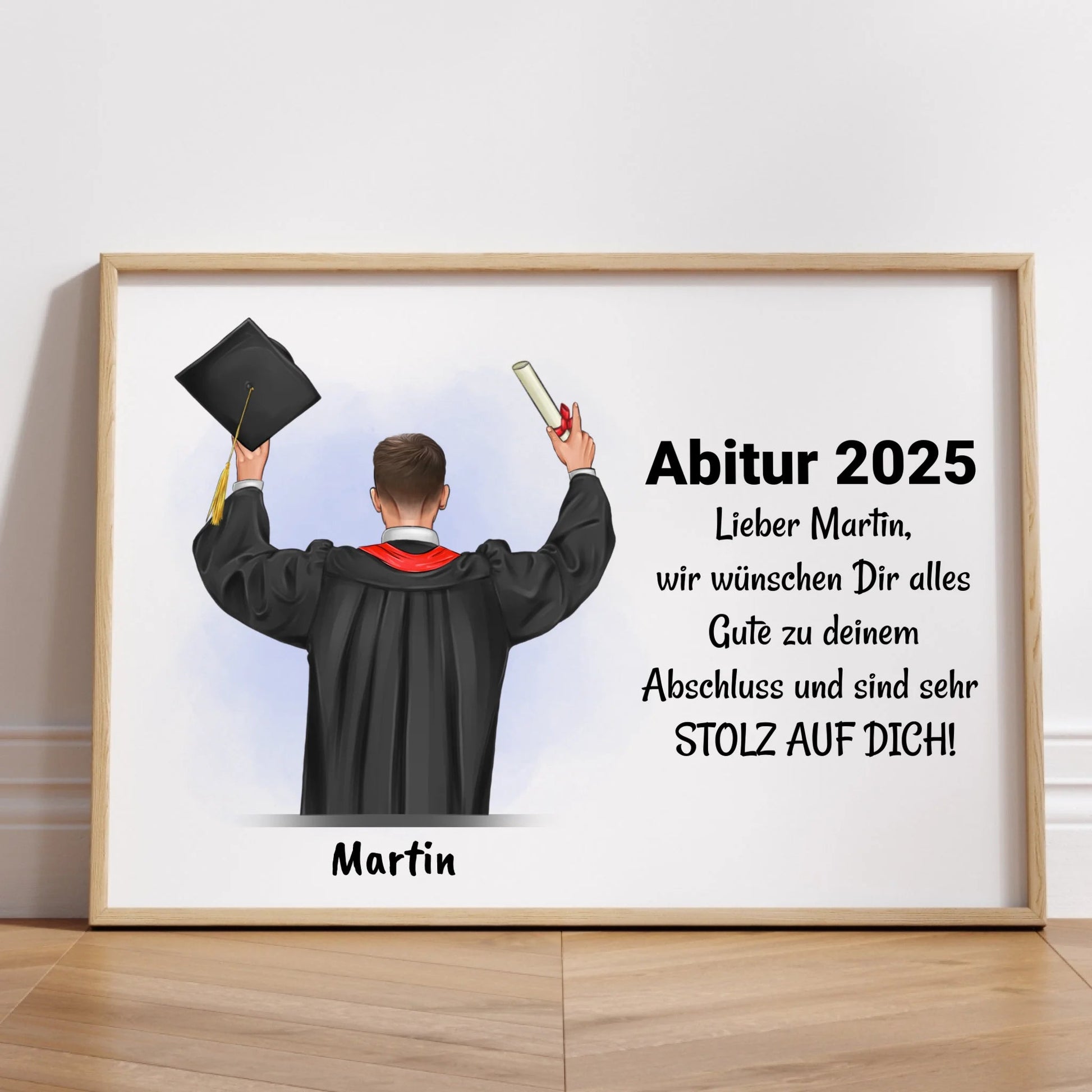 Abitur Geschenk Junge Poster von Eltern & Großeltern - Prinolla