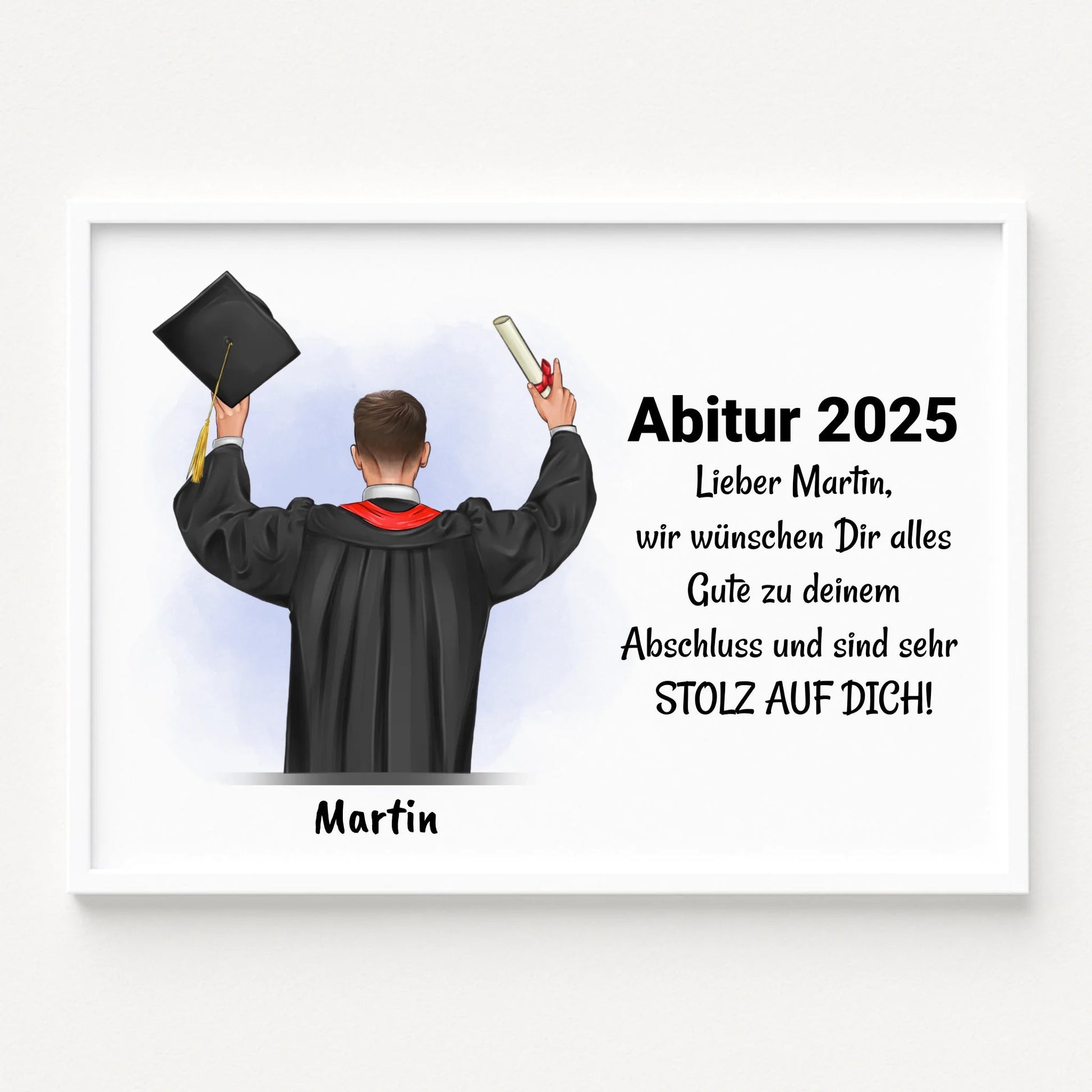 Abitur Geschenk Junge Poster von Eltern & Großeltern - Prinolla