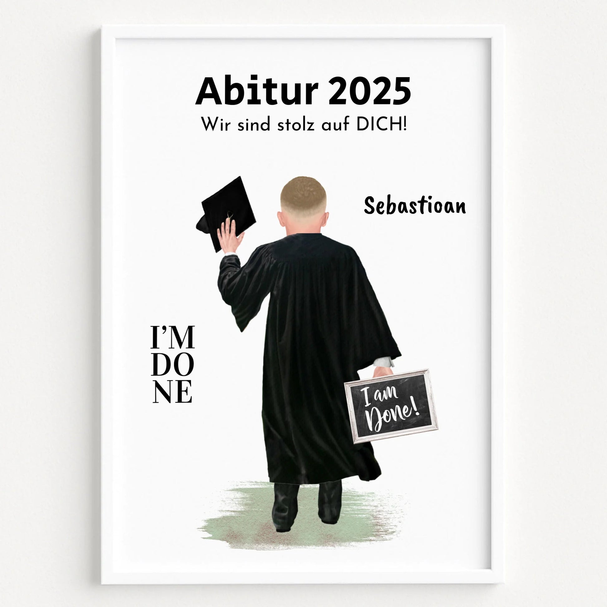 Abitur Geschenk Sohn Poster personalisiert - Prinolla
