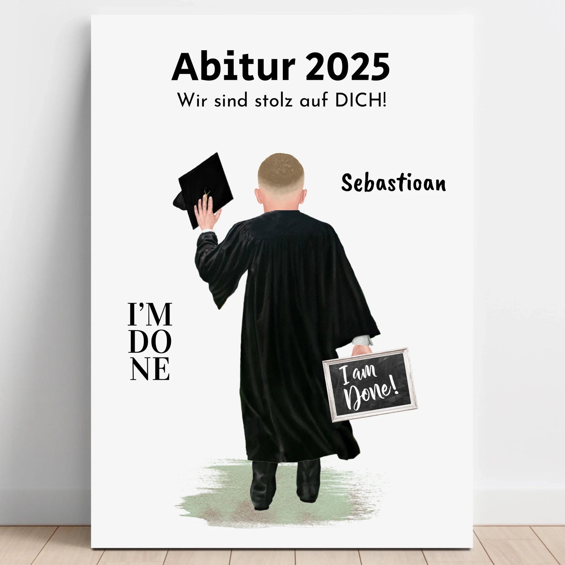 Abitur Geschenk Sohn Poster personalisiert - Prinolla