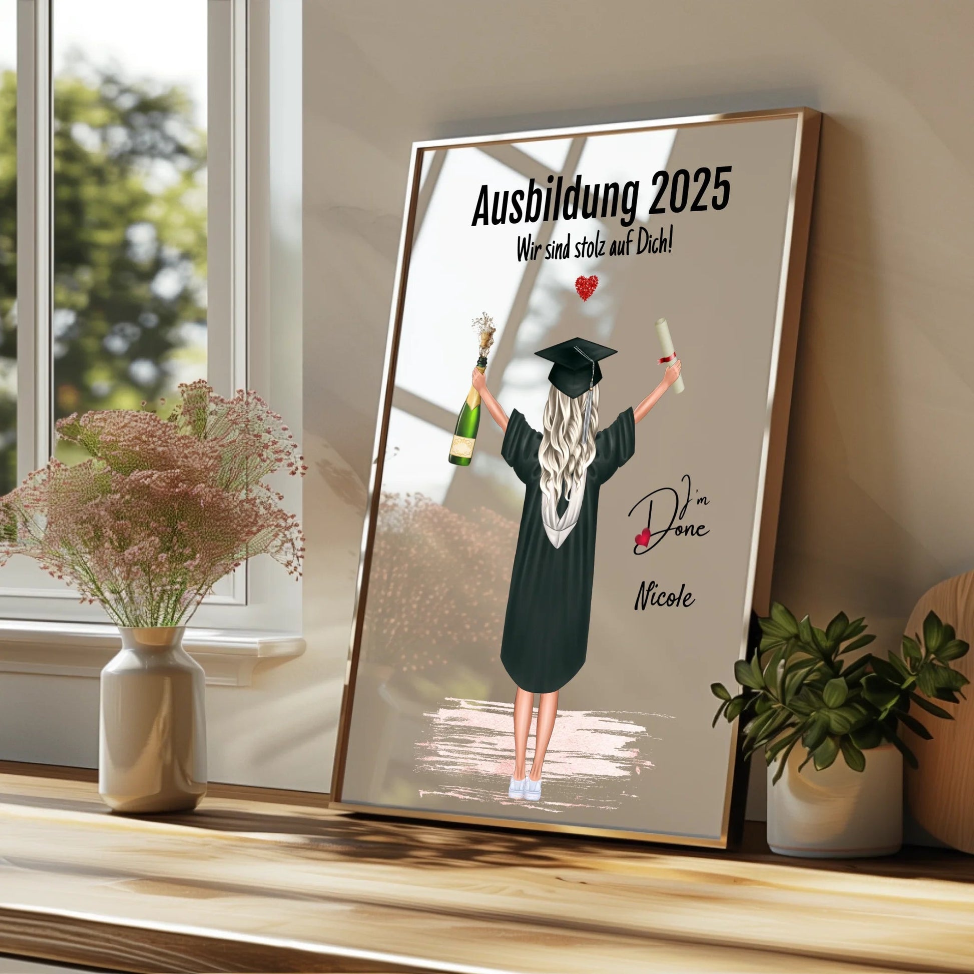 Ausbildung bestanden Poster Geschenk personalisiert - Prinolla