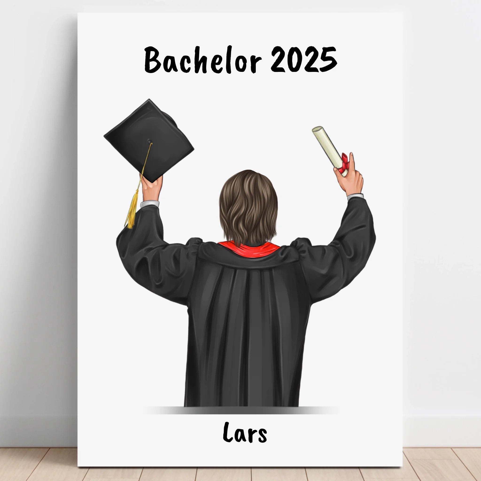 Bachelor Geschenk Poster von Eltern & Großeltern personalisiert - Prinolla