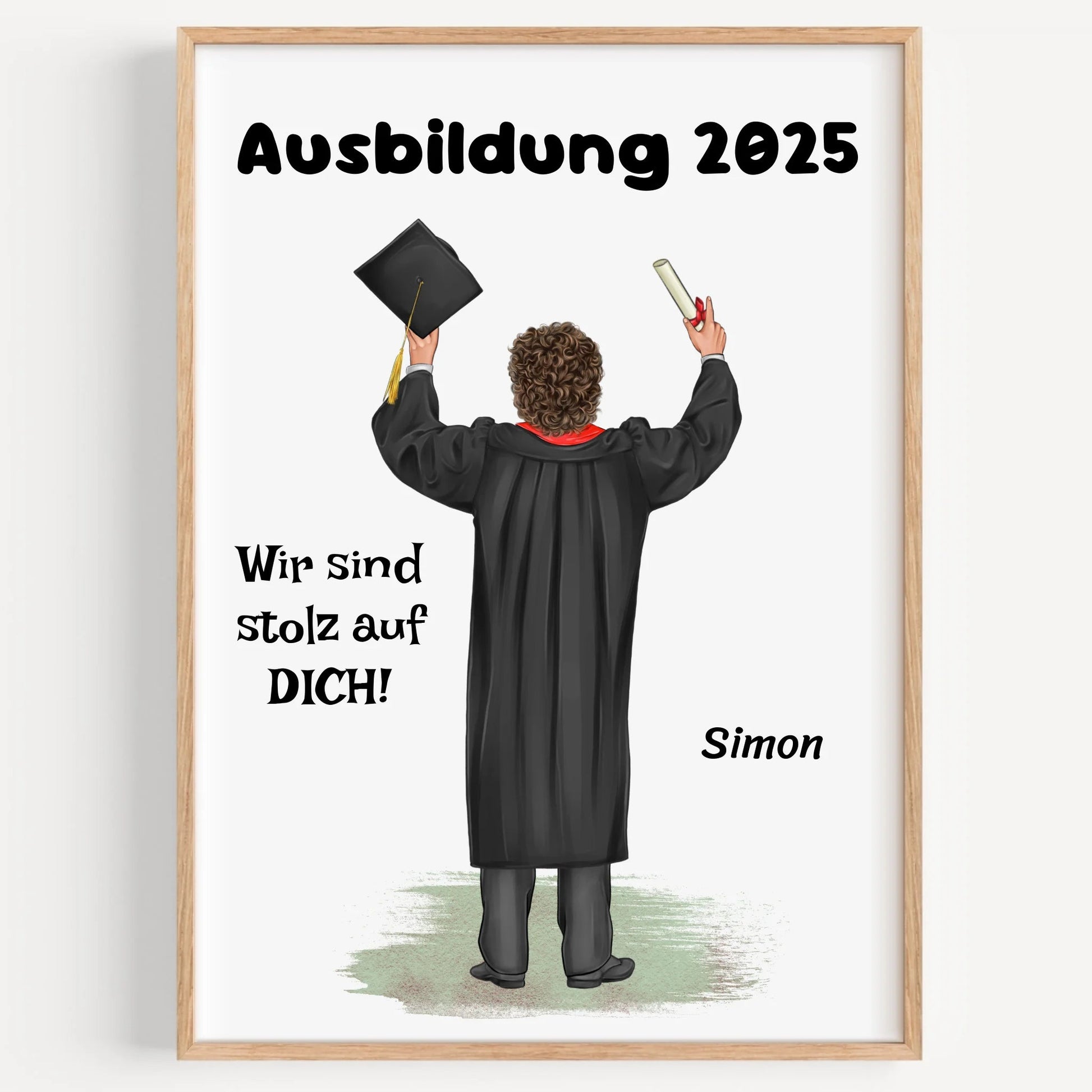 Berufsausbildung Abschluss Geschenk Poster personalisiert - Prinolla