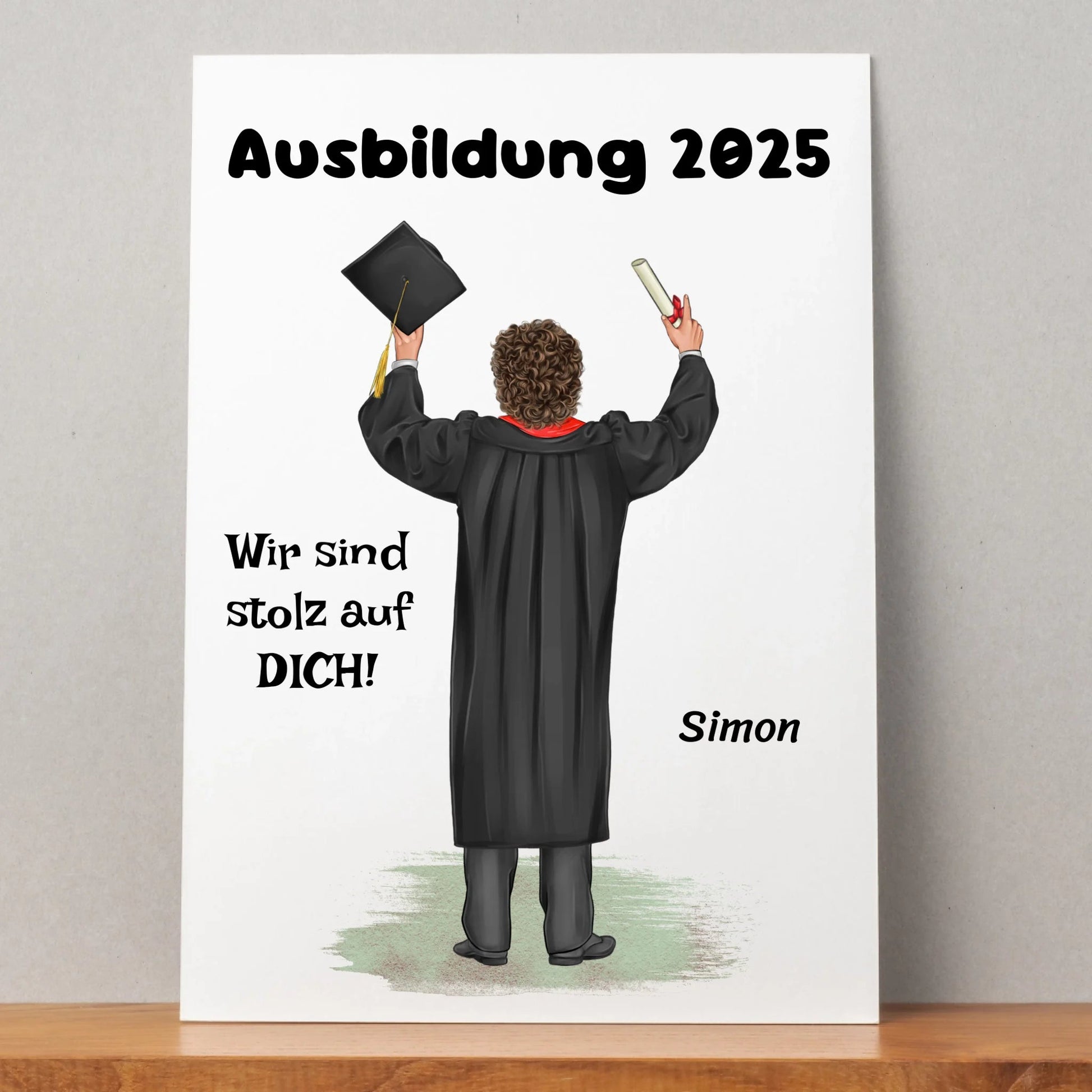 Berufsausbildung Abschluss Geschenk Poster personalisiert - Prinolla
