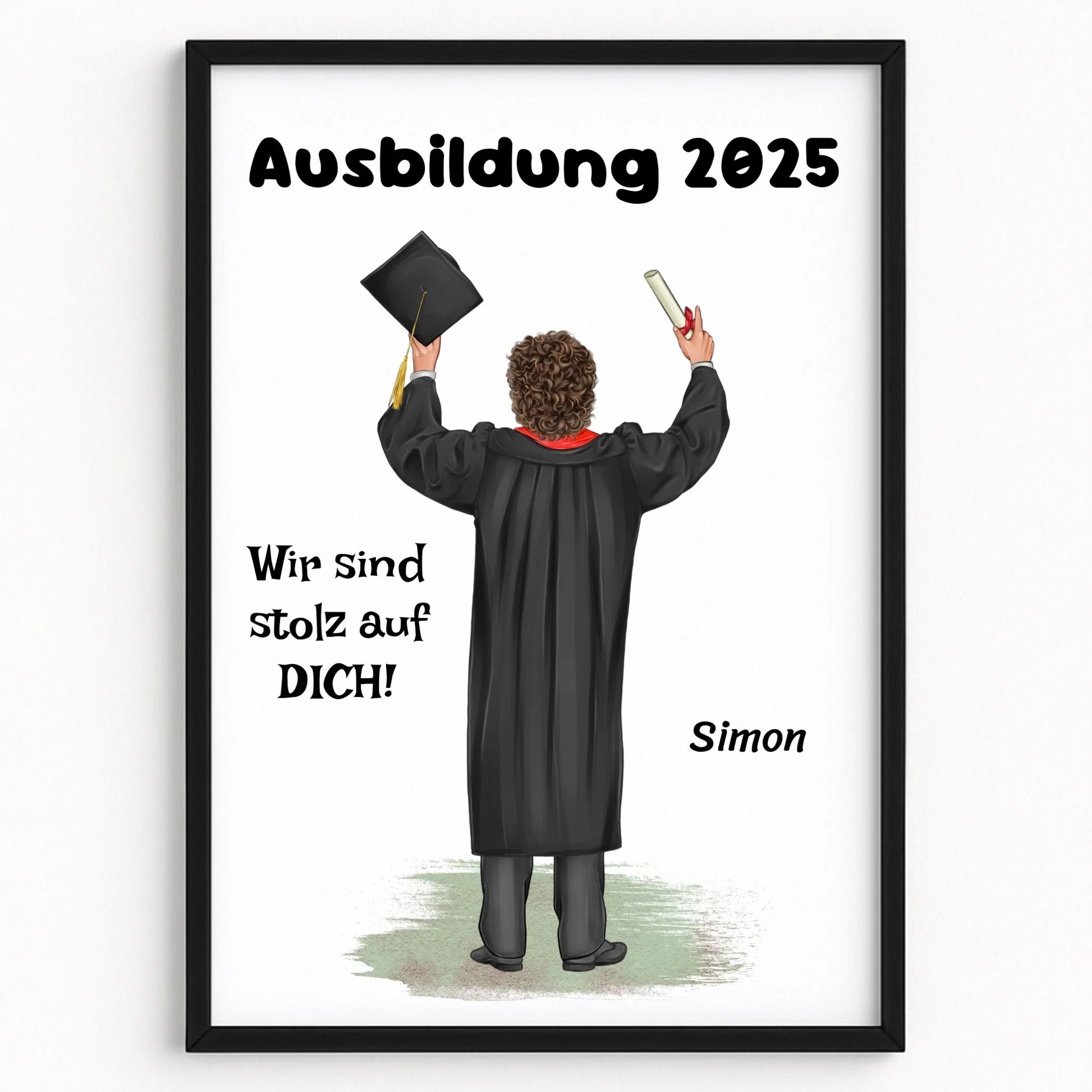 Berufsausbildung Abschluss Geschenk Poster personalisiert - Prinolla