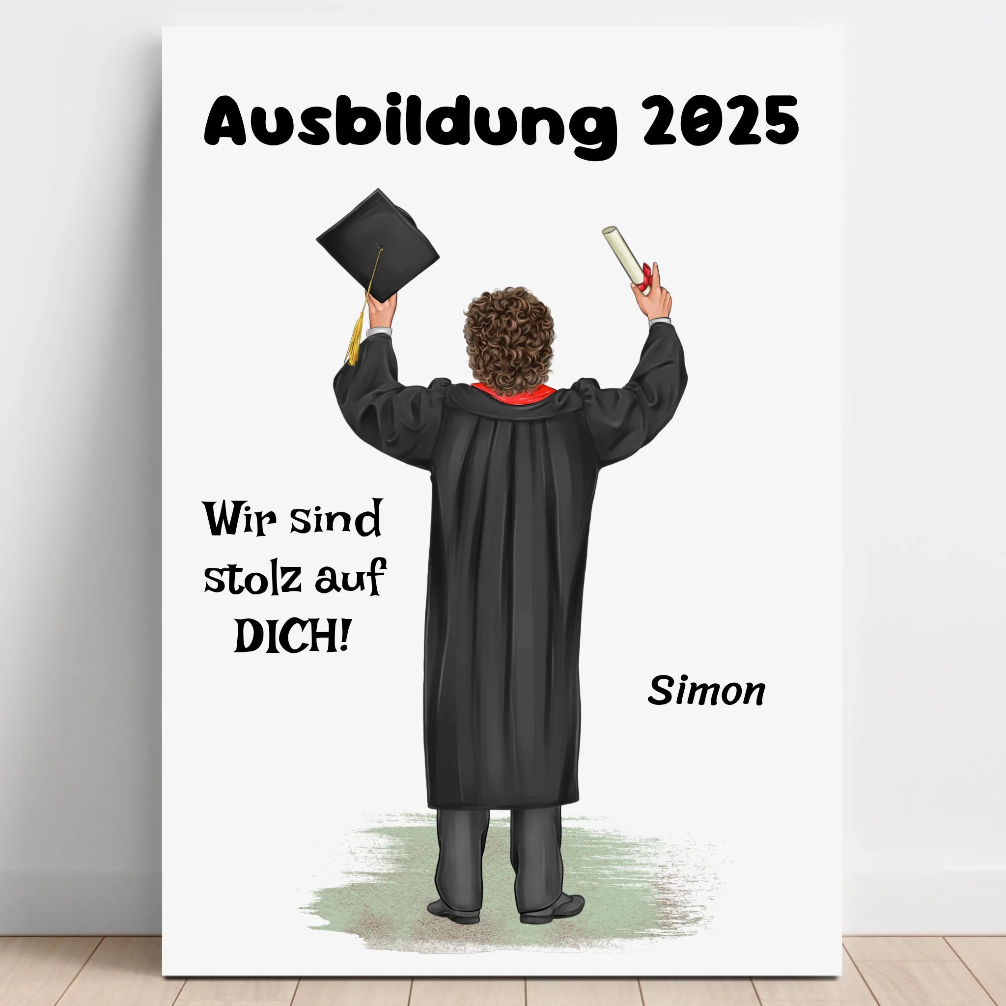 Berufsausbildung Abschluss Geschenk Poster personalisiert - Prinolla