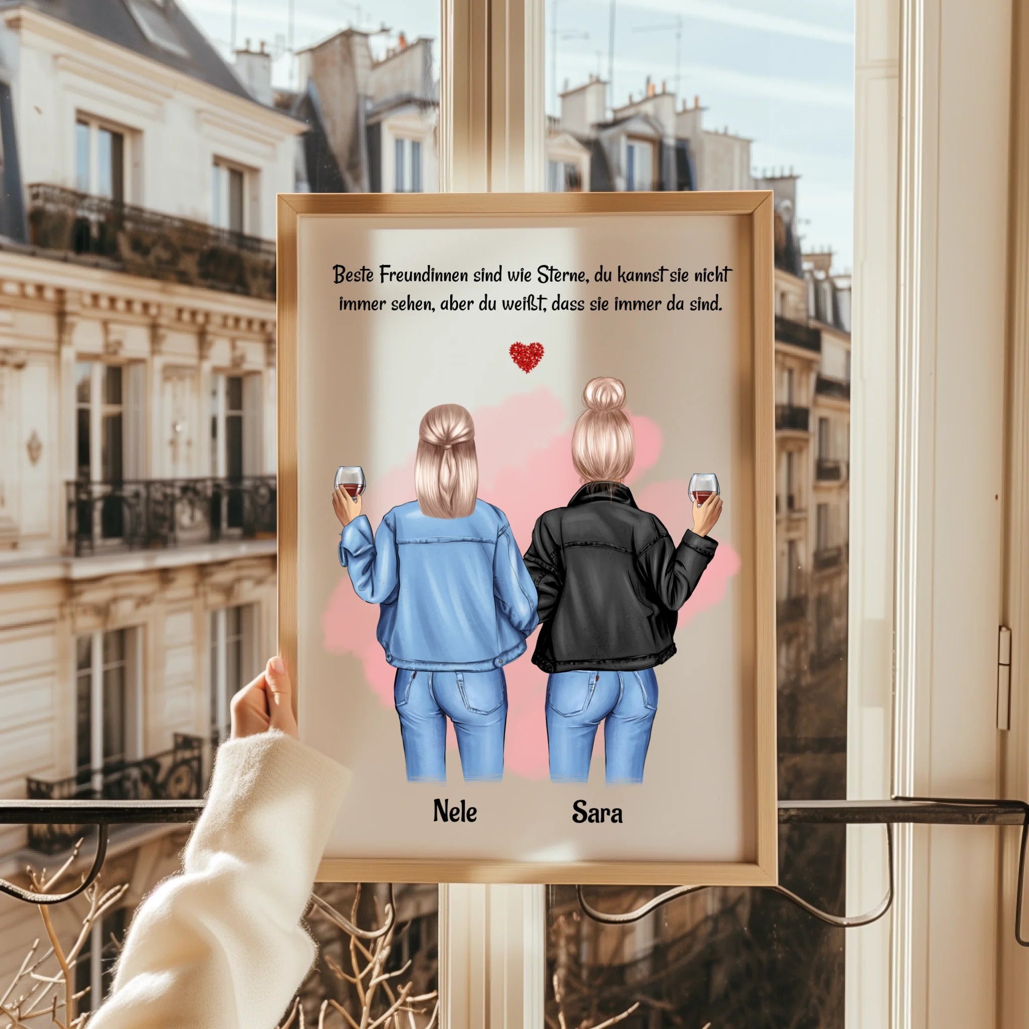 Beste Freundin Bild Geschenk mit Spruch selber gestalten - Prinolla