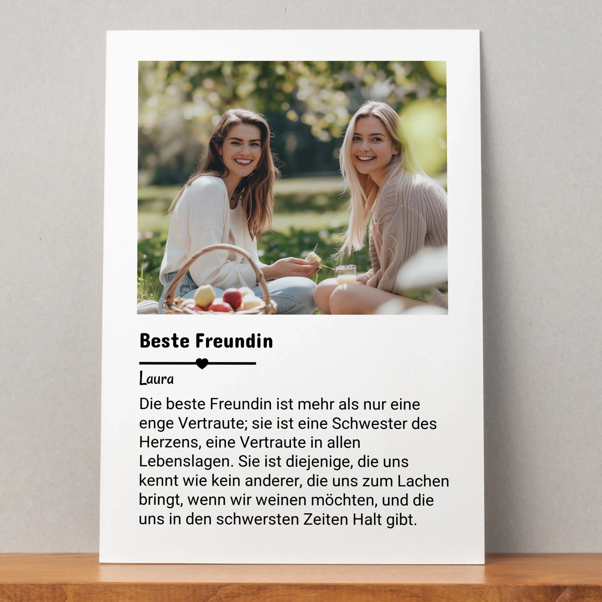 Beste Freundin Definition Poster Geschenk mit Foto personalisiert - Prinolla