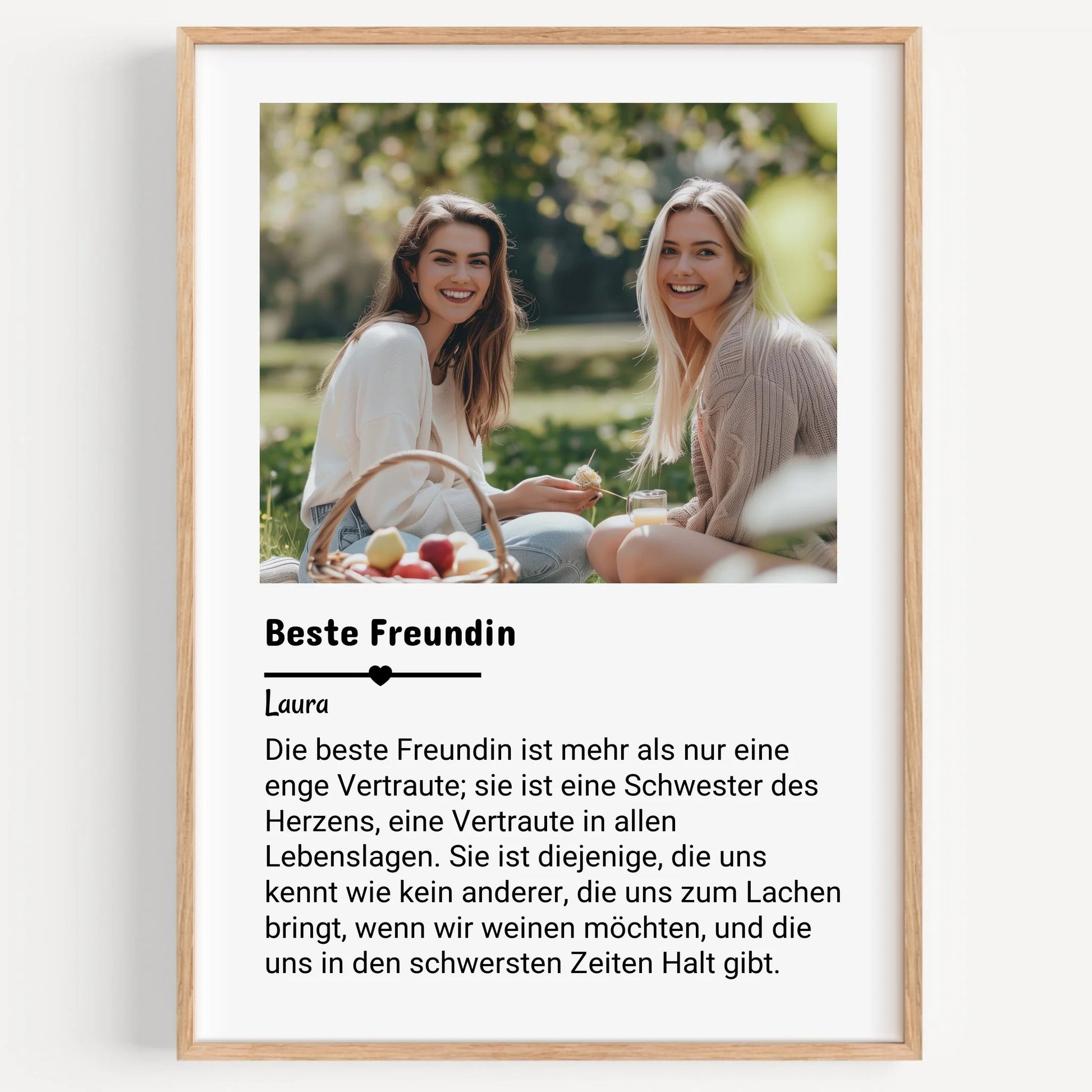 Beste Freundin Definition Poster Geschenk mit Foto personalisiert - Prinolla