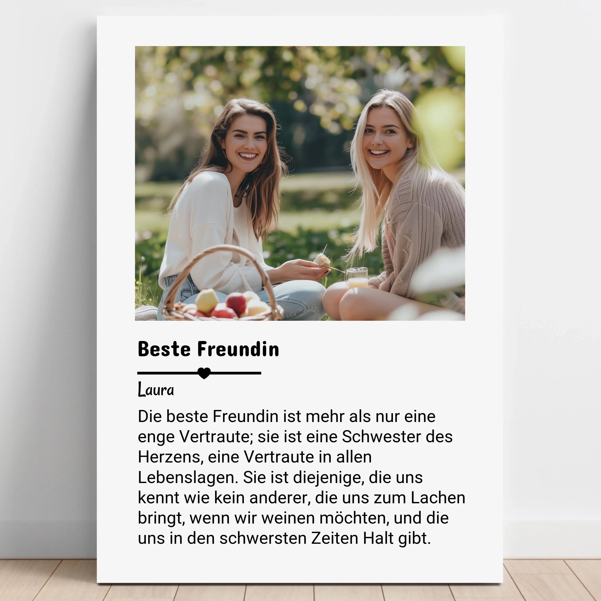 Beste Freundin Definition Poster Geschenk mit Foto personalisiert - Prinolla