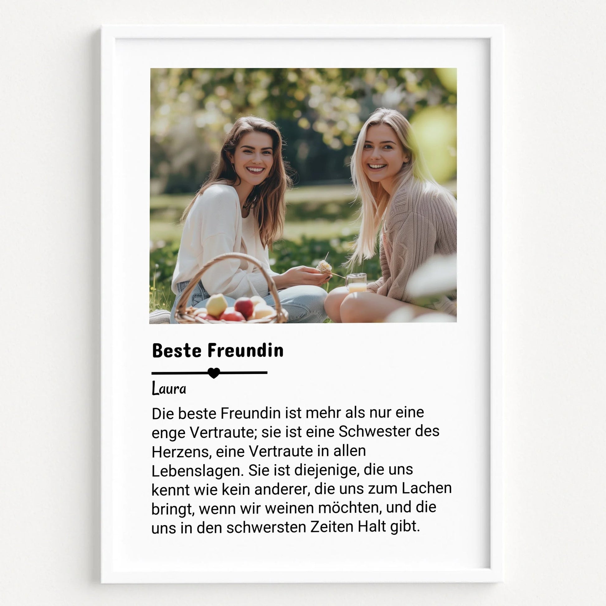 Beste Freundin Definition Poster Geschenk mit Foto personalisiert - Prinolla
