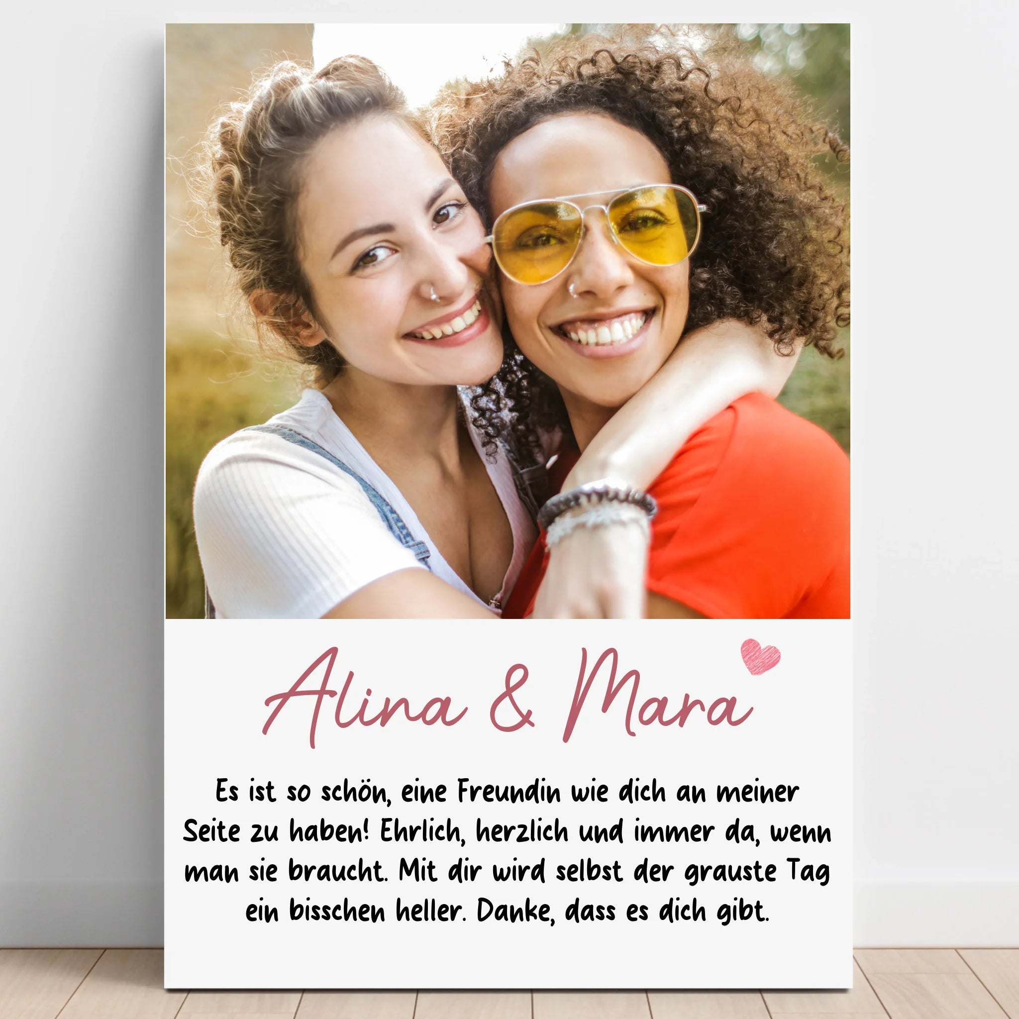 Beste Freundin Foto Geschenk Poster mit Spruch personalisiert - Prinolla