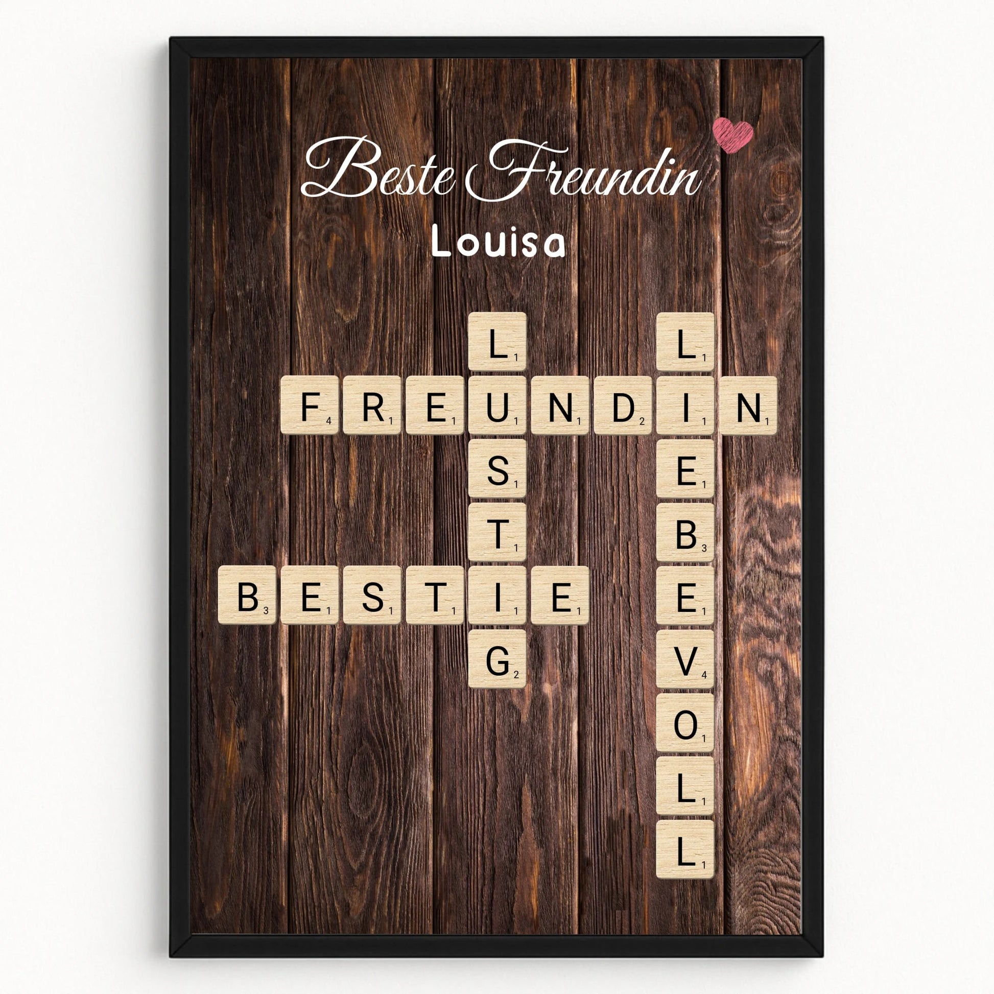 Beste Freundin Geschenk Wort Definition Poster personalisiert - Prinolla
