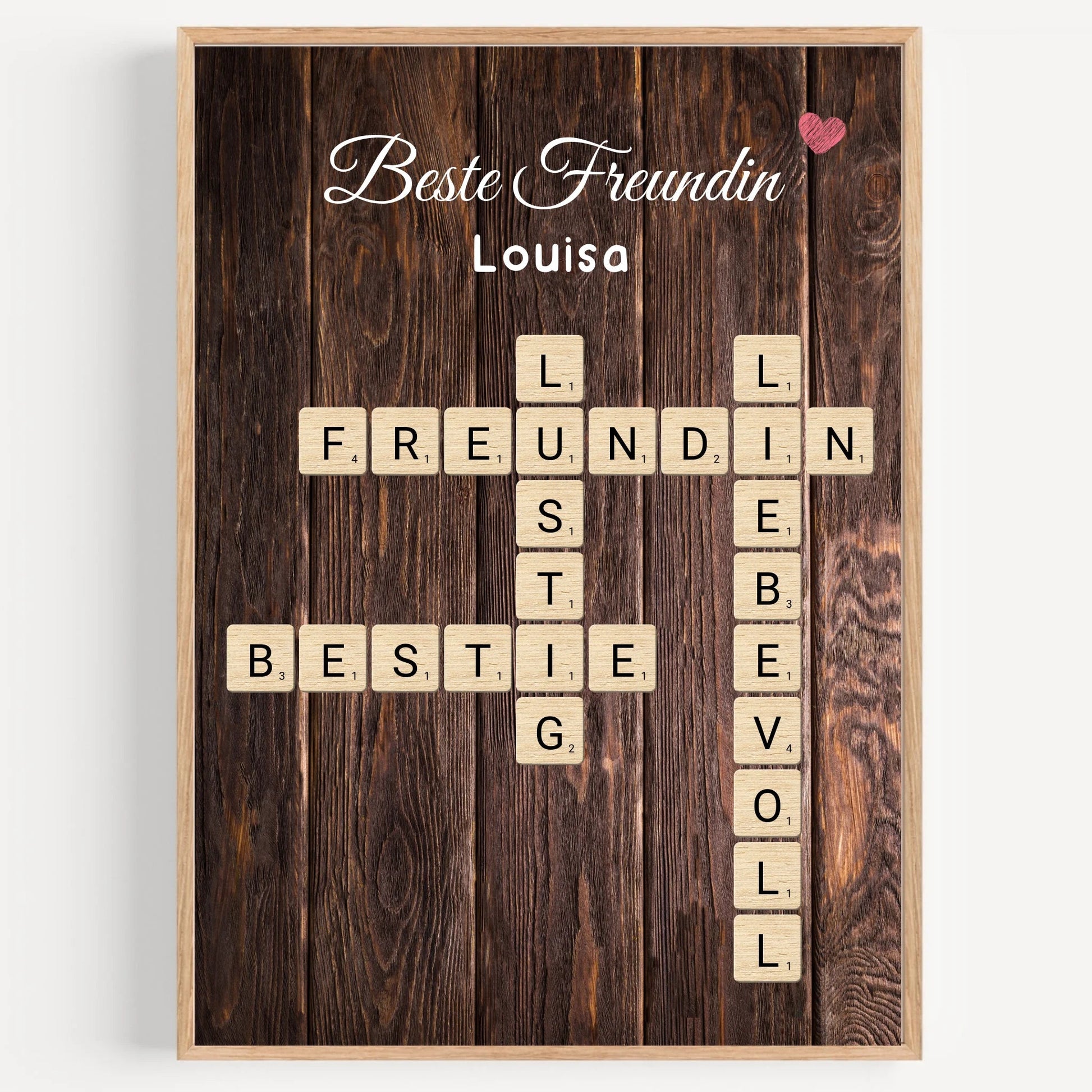 Beste Freundin Geschenk Wort Definition Poster personalisiert - Prinolla