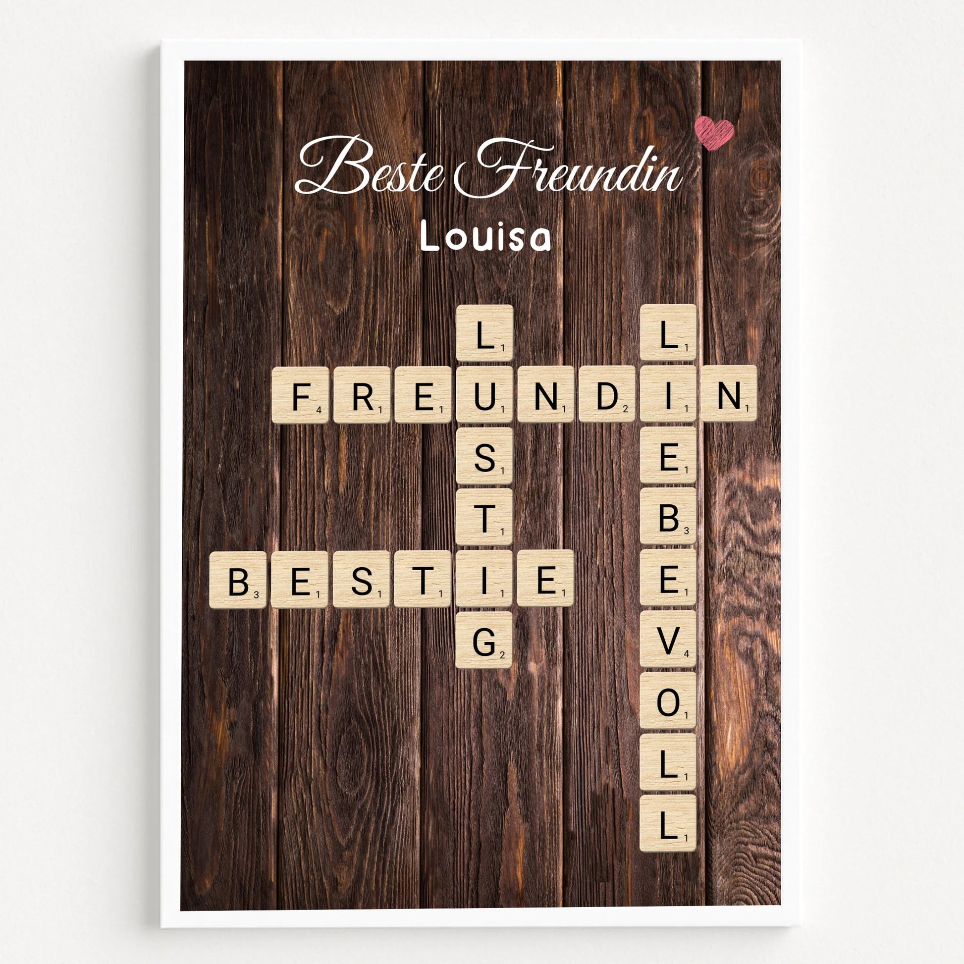 Beste Freundin Geschenk Wort Definition Poster personalisiert - Prinolla