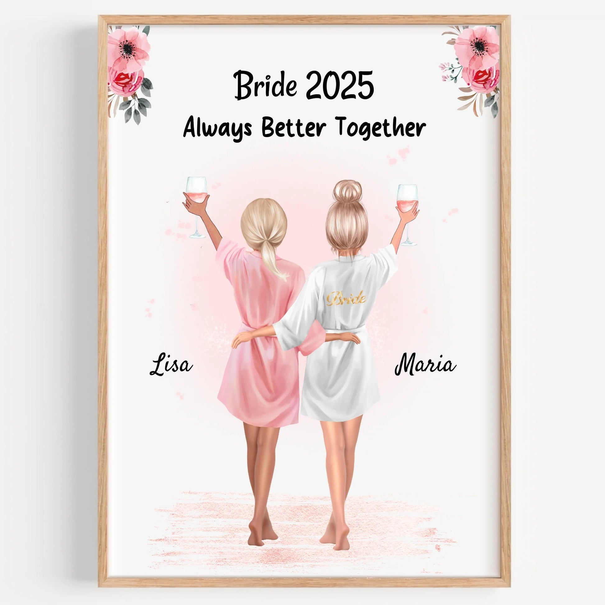 Beste Freundin JGA Junggesellinnenabschied Bild personalisiert gestalten - Prinolla