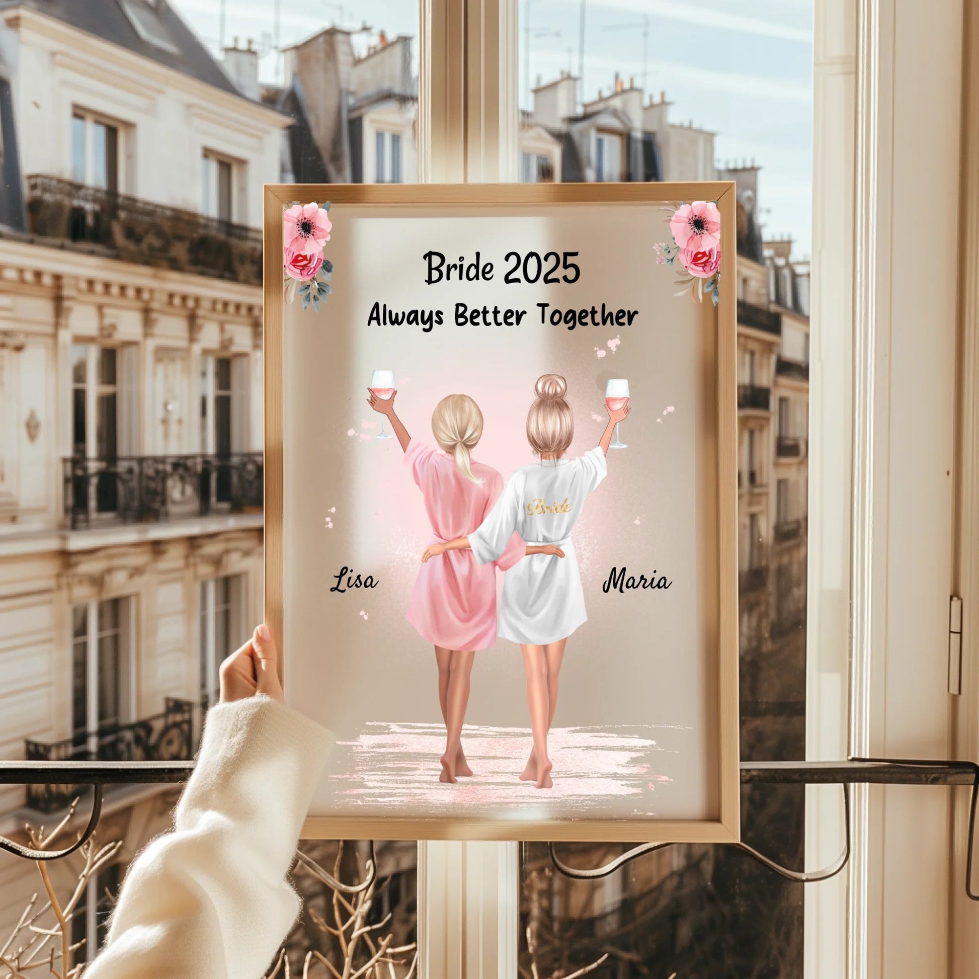 Beste Freundin JGA Junggesellinnenabschied Bild personalisiert gestalten - Prinolla