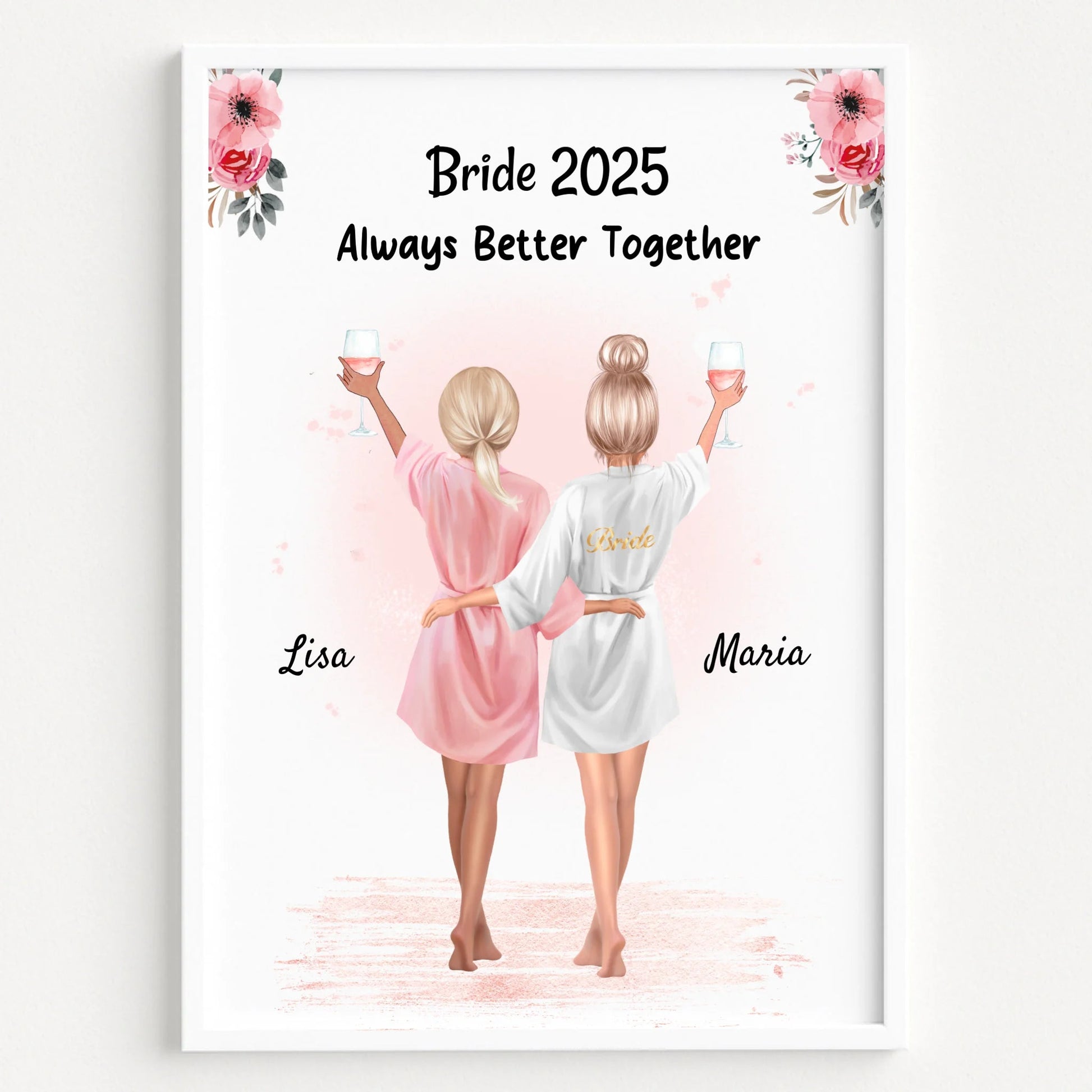 Beste Freundin JGA Junggesellinnenabschied Bild personalisiert gestalten - Prinolla