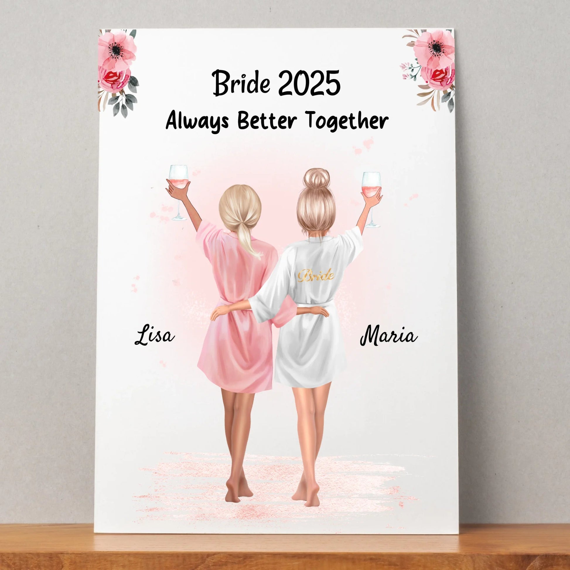 Beste Freundin JGA Junggesellinnenabschied Bild personalisiert gestalten - Prinolla