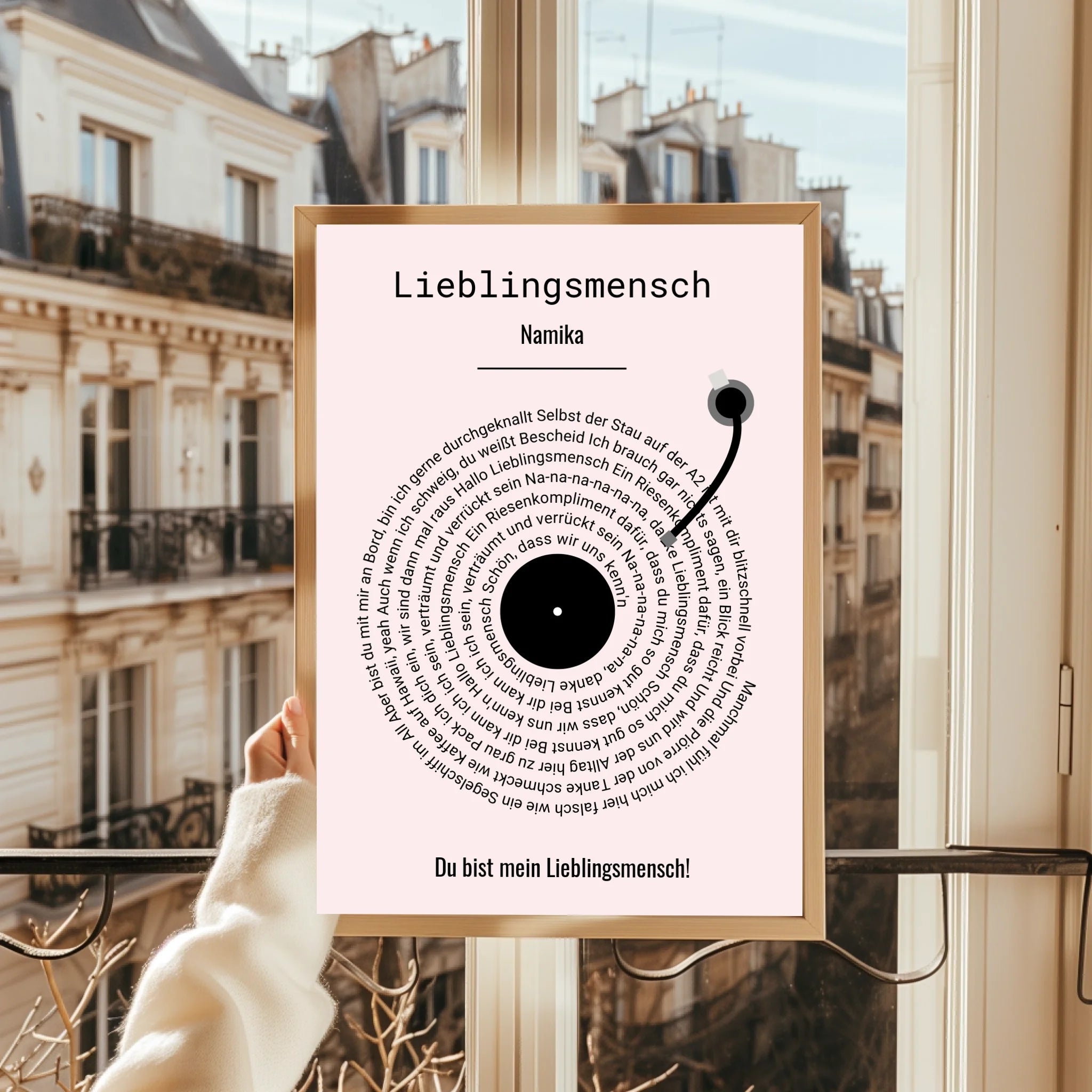 Beste Freundin Lieblingslied Musikposter Vinyl Schaltplatte personalisiert - Prinolla