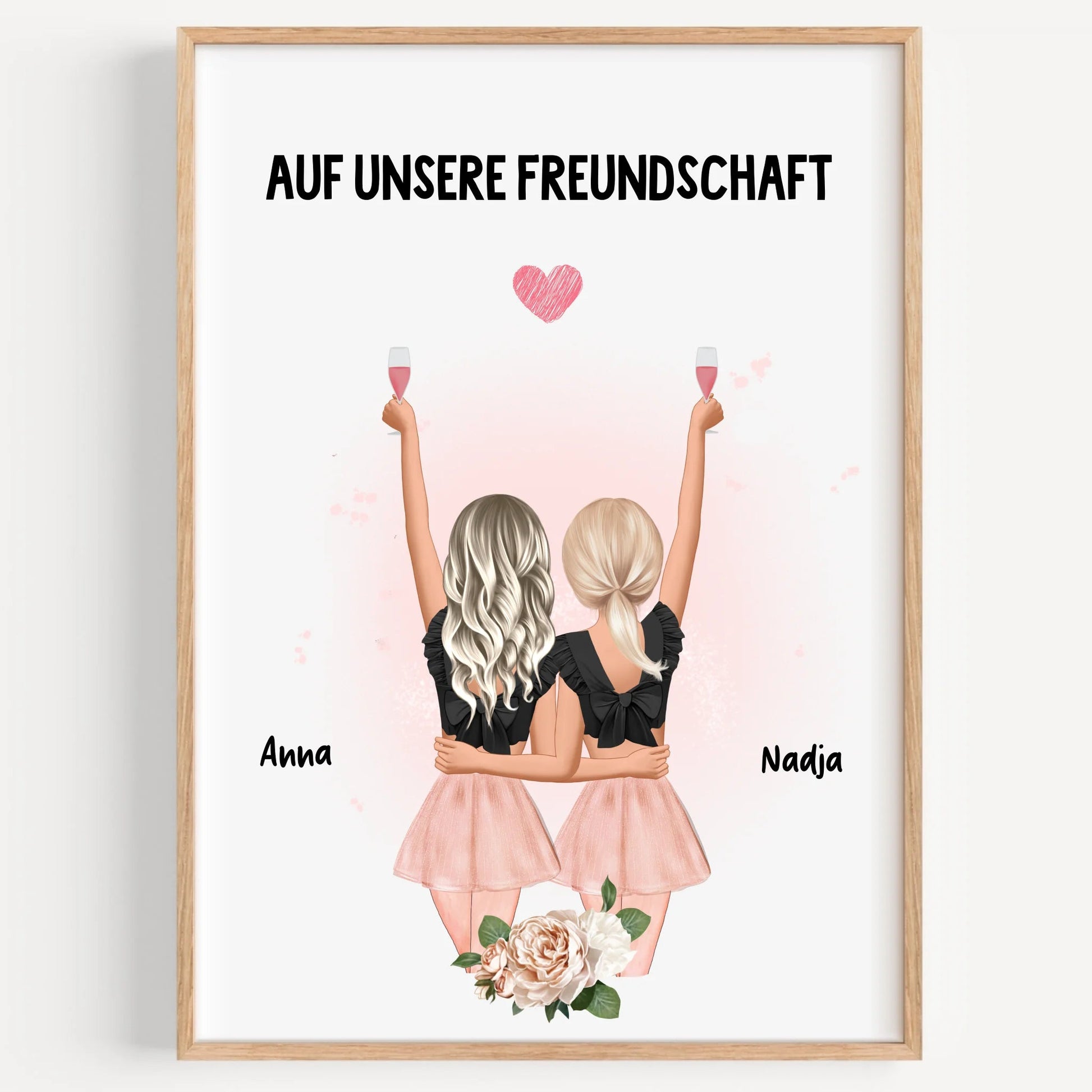 Beste Freundin Mädchen Poster Geschenk gestalten - Prinolla