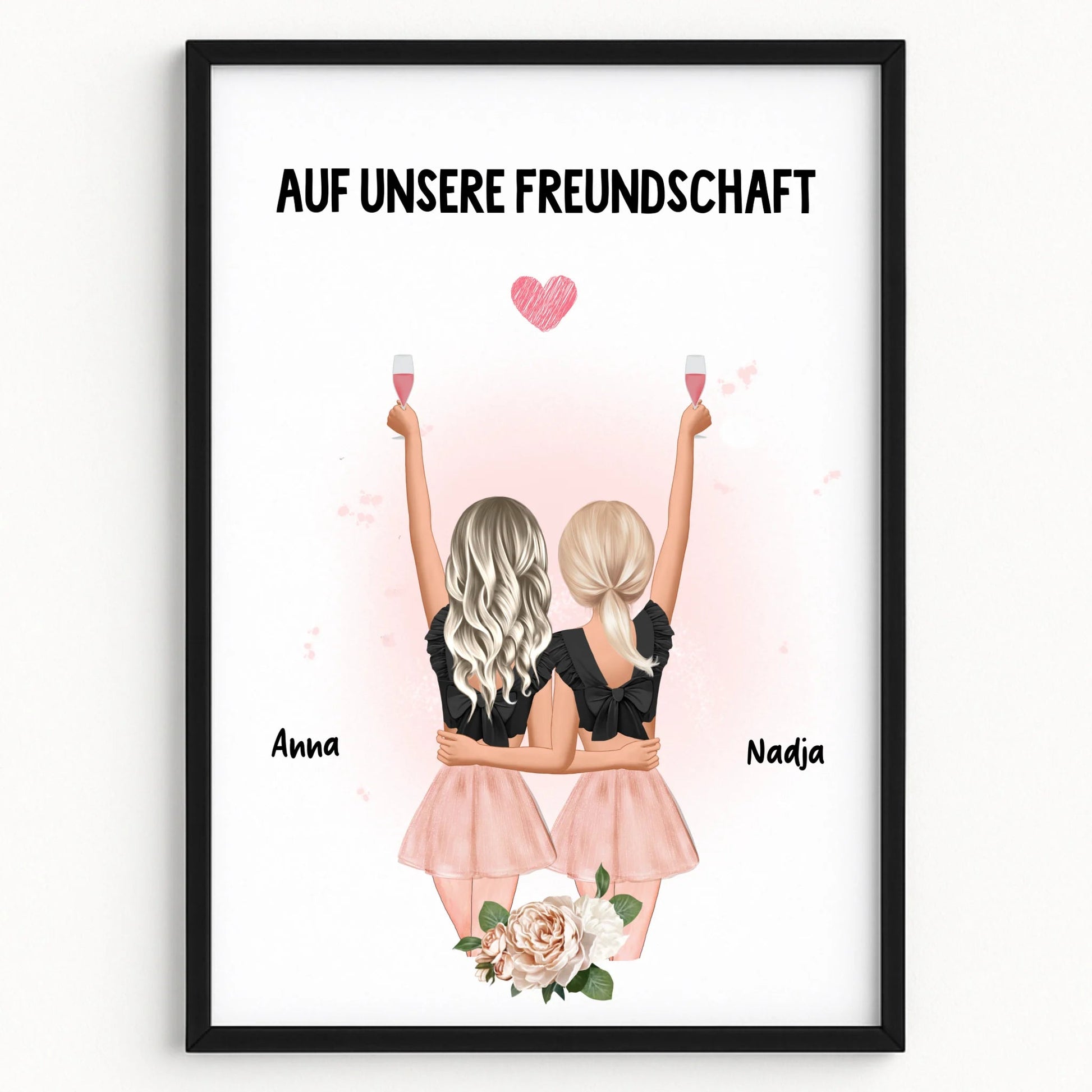 Beste Freundin Mädchen Poster Geschenk gestalten - Prinolla