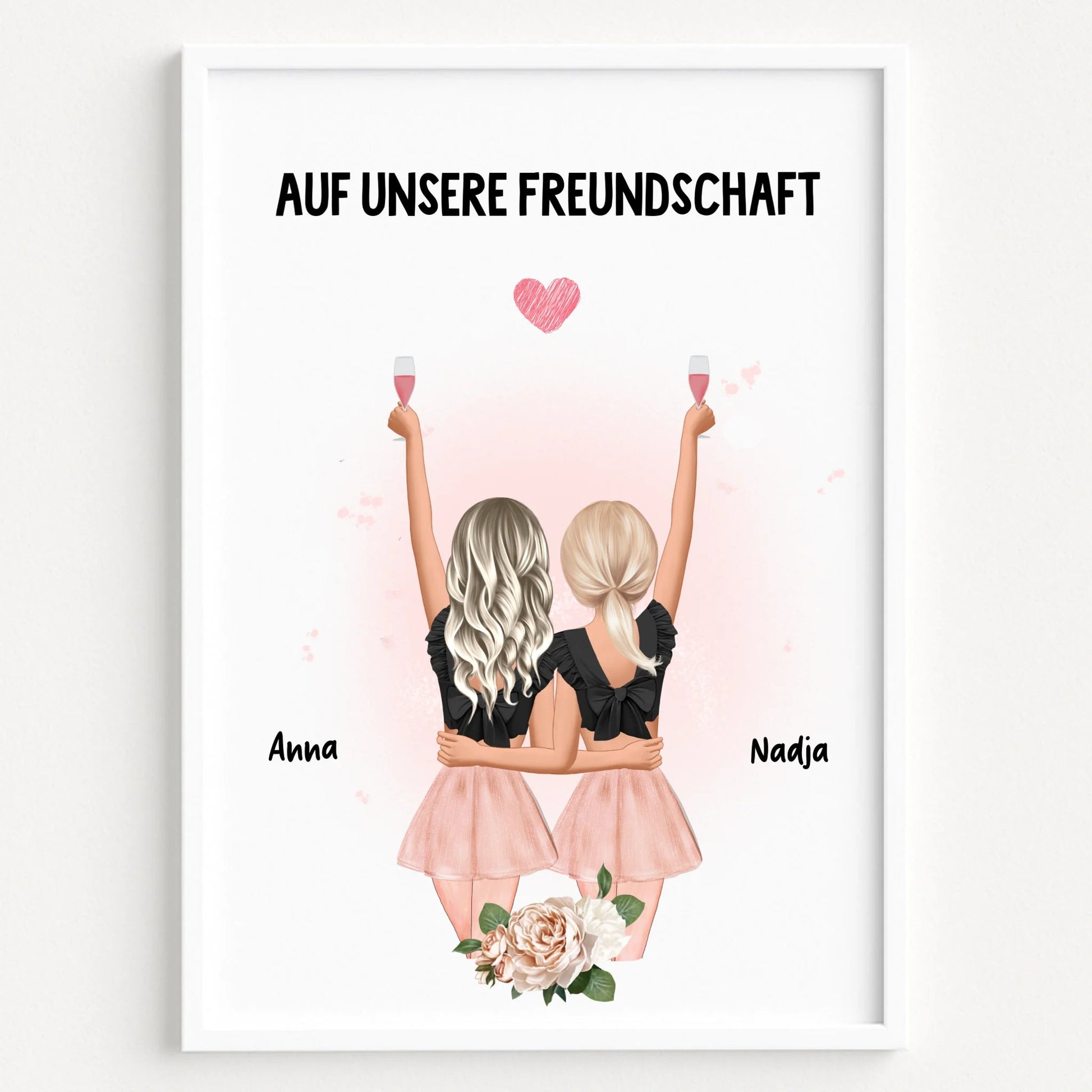 Beste Freundin Mädchen Poster Geschenk gestalten - Prinolla