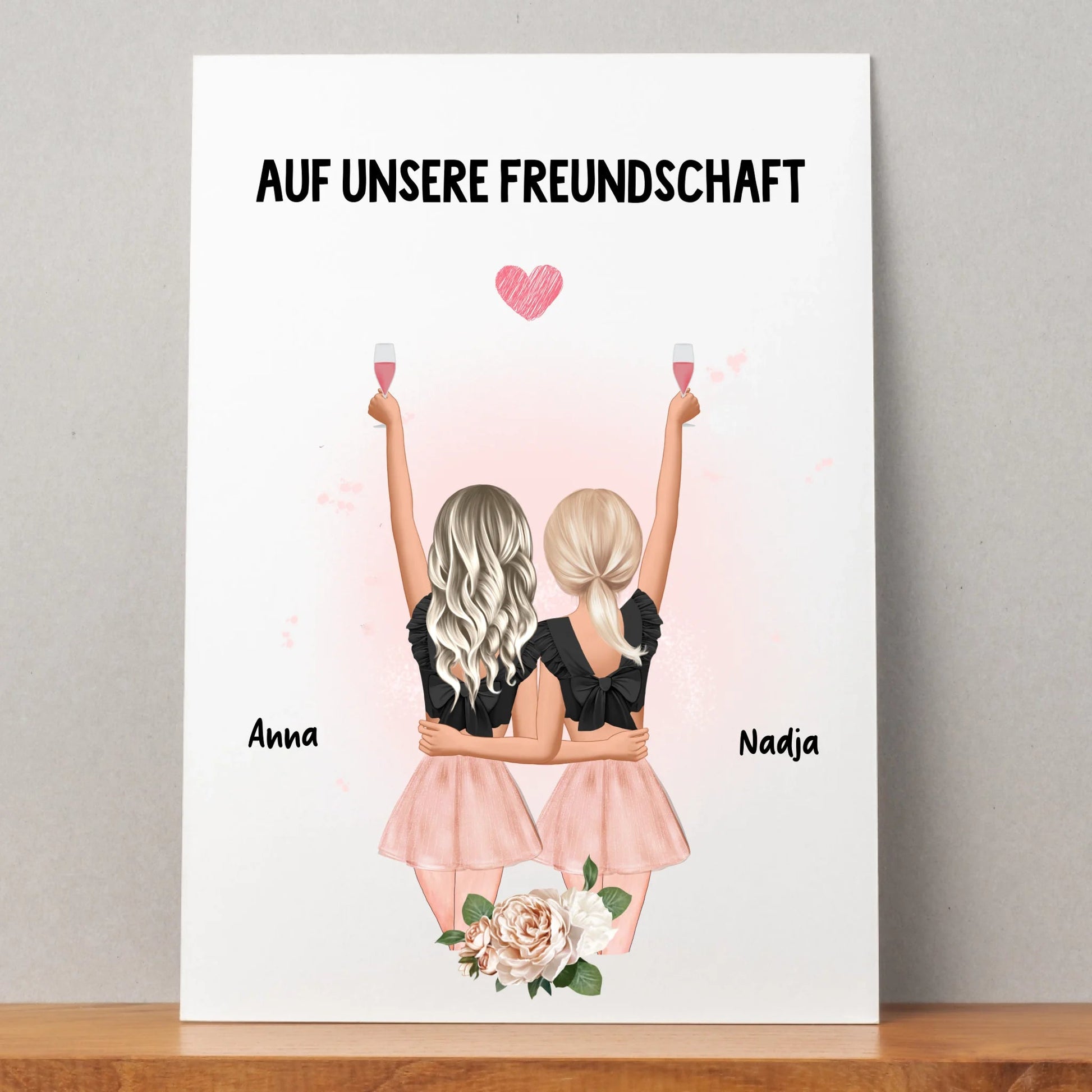 Beste Freundin Mädchen Poster Geschenk gestalten - Prinolla