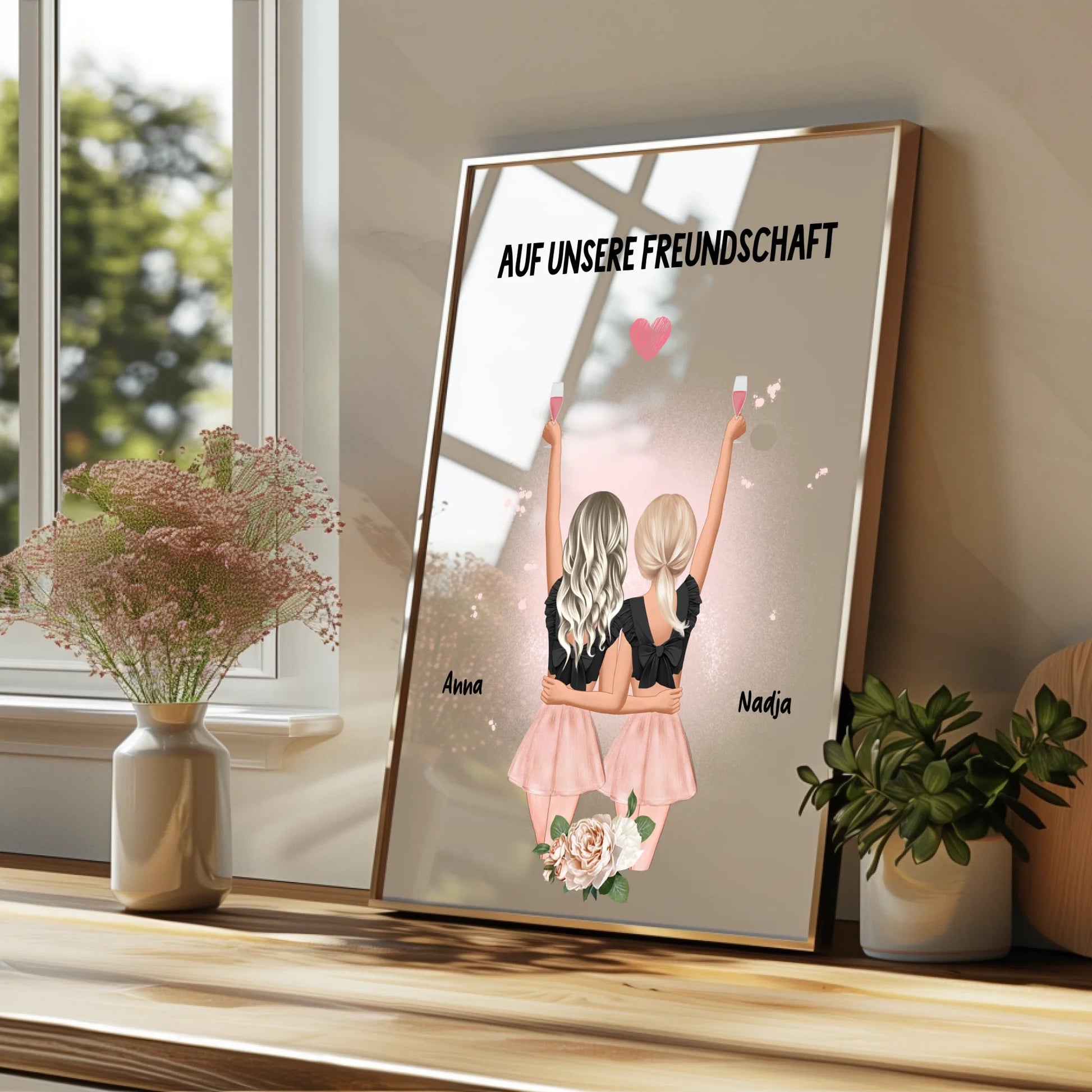 Beste Freundin Mädchen Poster Geschenk gestalten - Prinolla