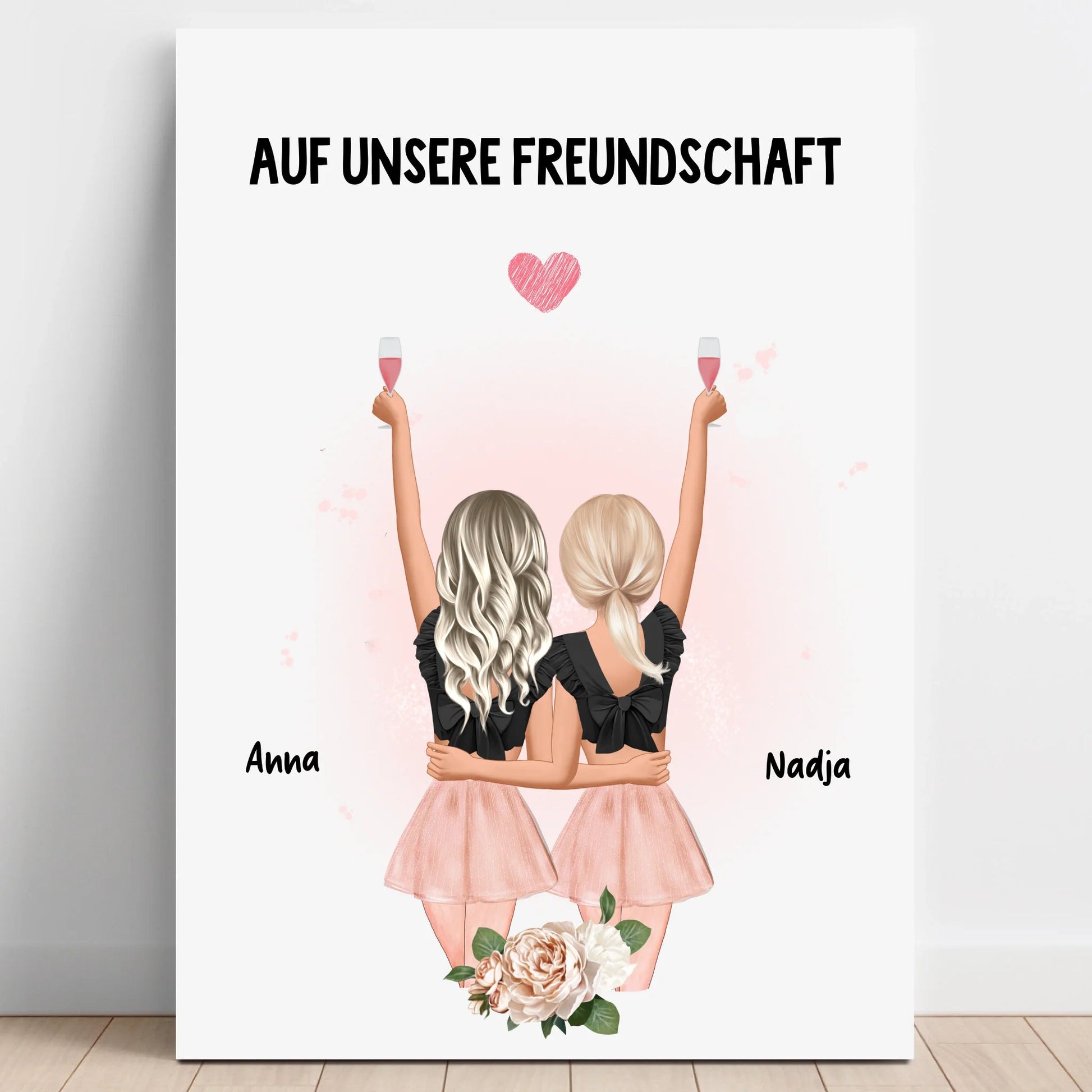 Beste Freundin Mädchen Poster Geschenk gestalten - Prinolla