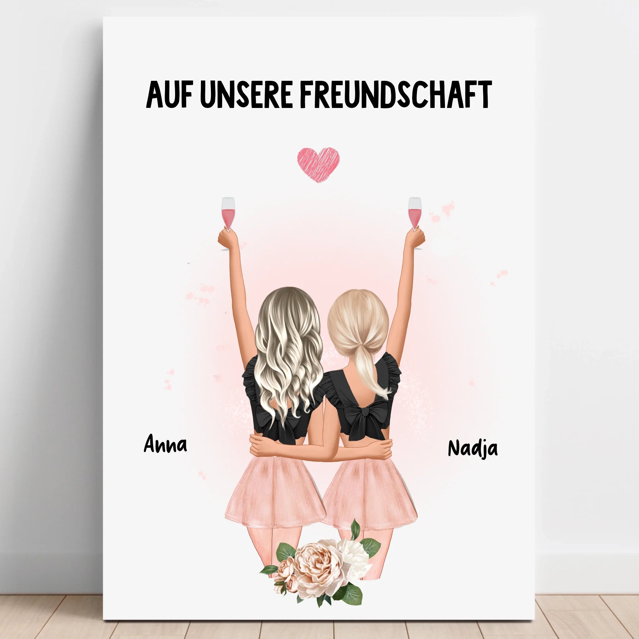 Beste Freundin Mädchen Poster Geschenk gestalten - Prinolla