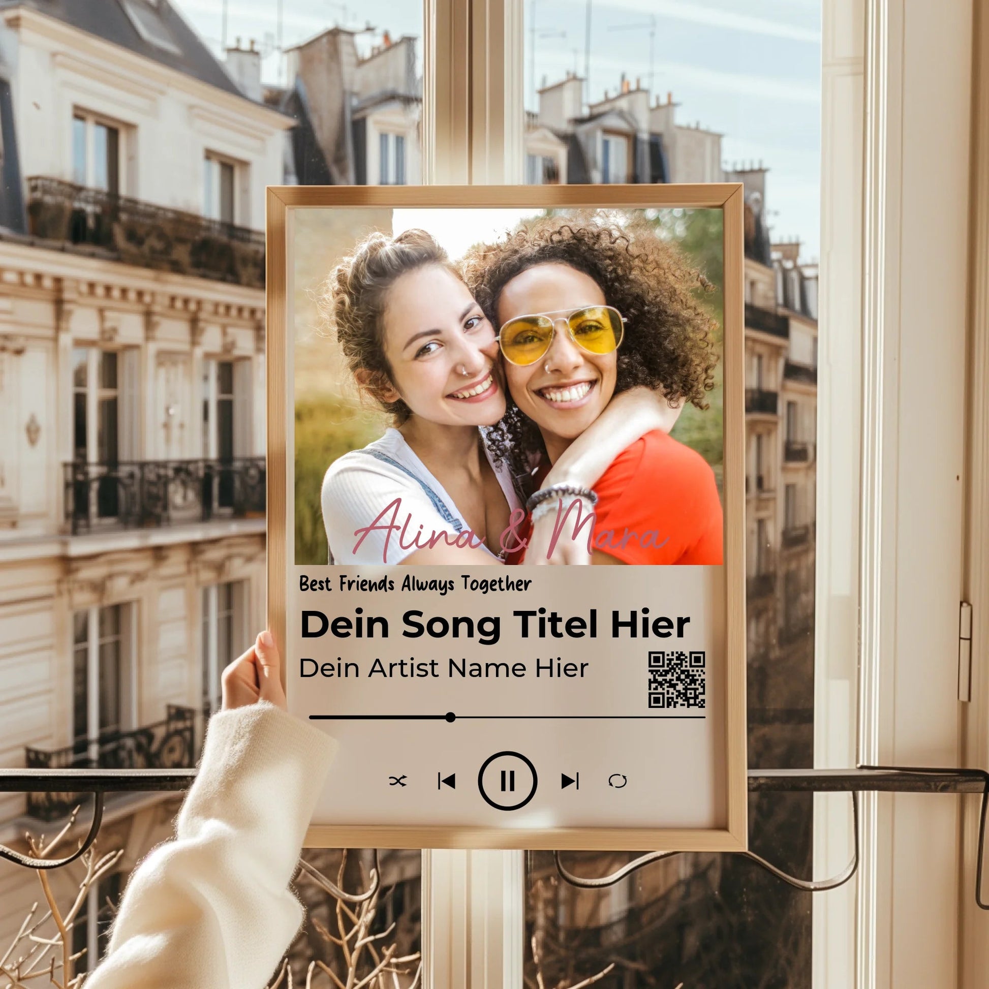 Beste Freundin Musik Foto Poster personalisierbar für beste Freunde - Prinolla