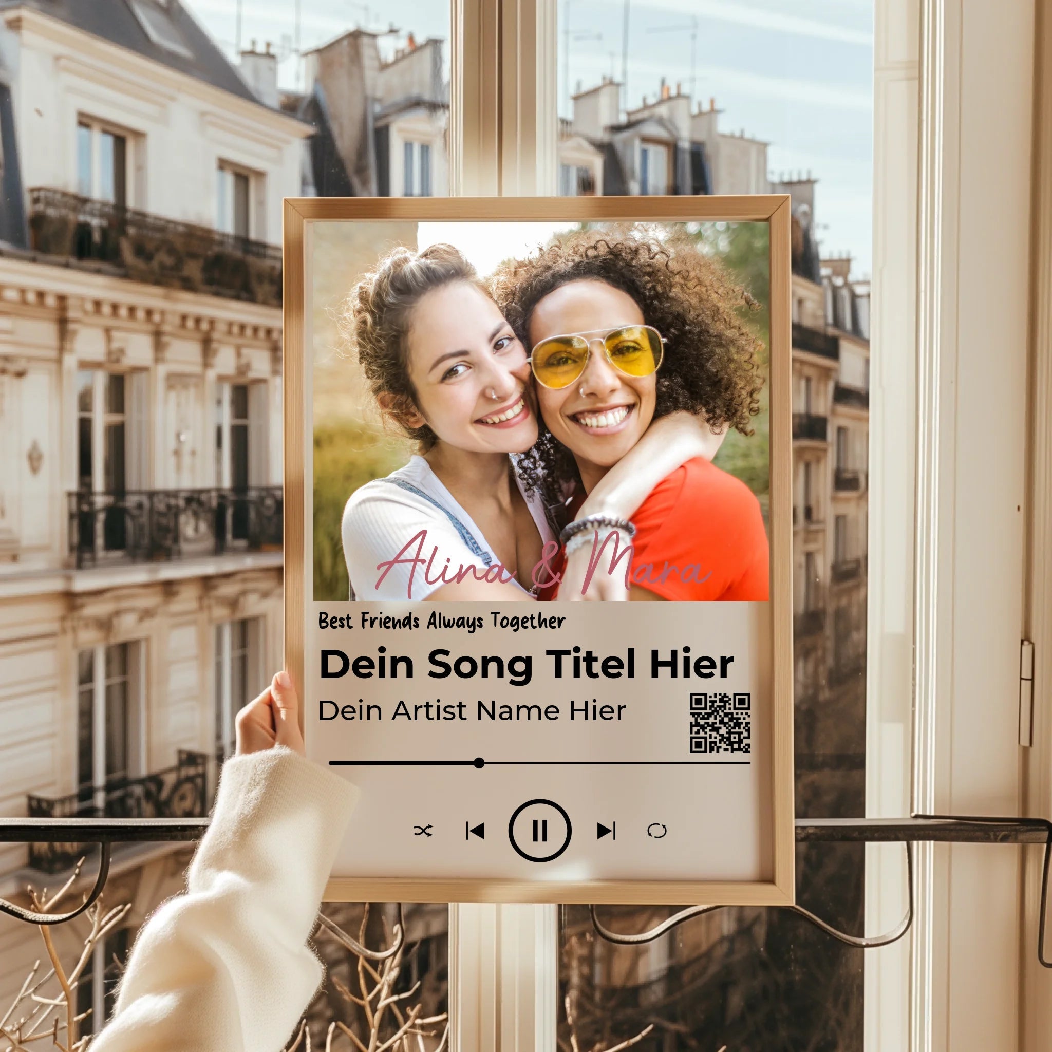 Beste Freundin Musik Foto Poster personalisierbar für beste Freunde - Prinolla