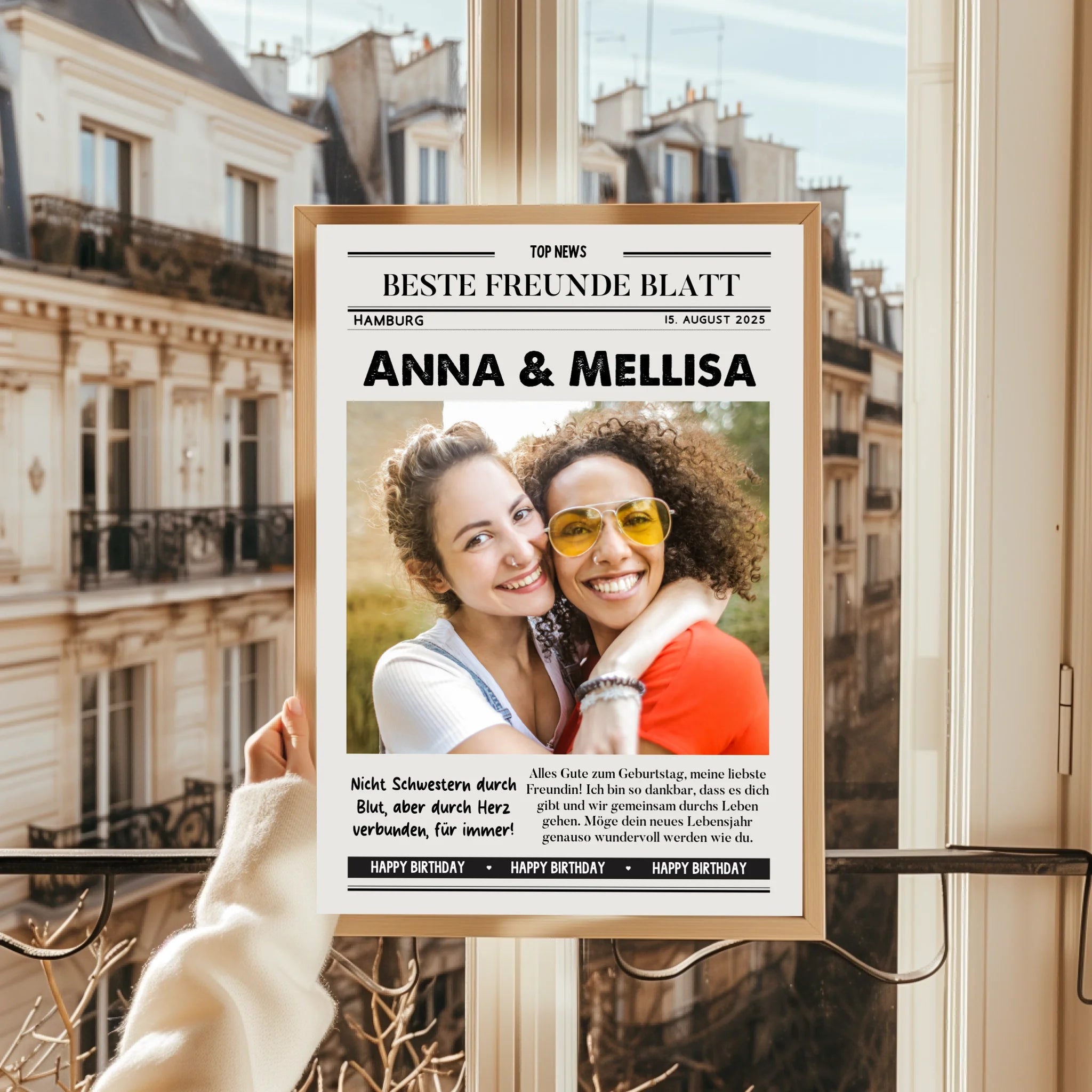 Beste Freundin Zeitungsposter Freundschaftsgeschenk Geburtstag - Prinolla